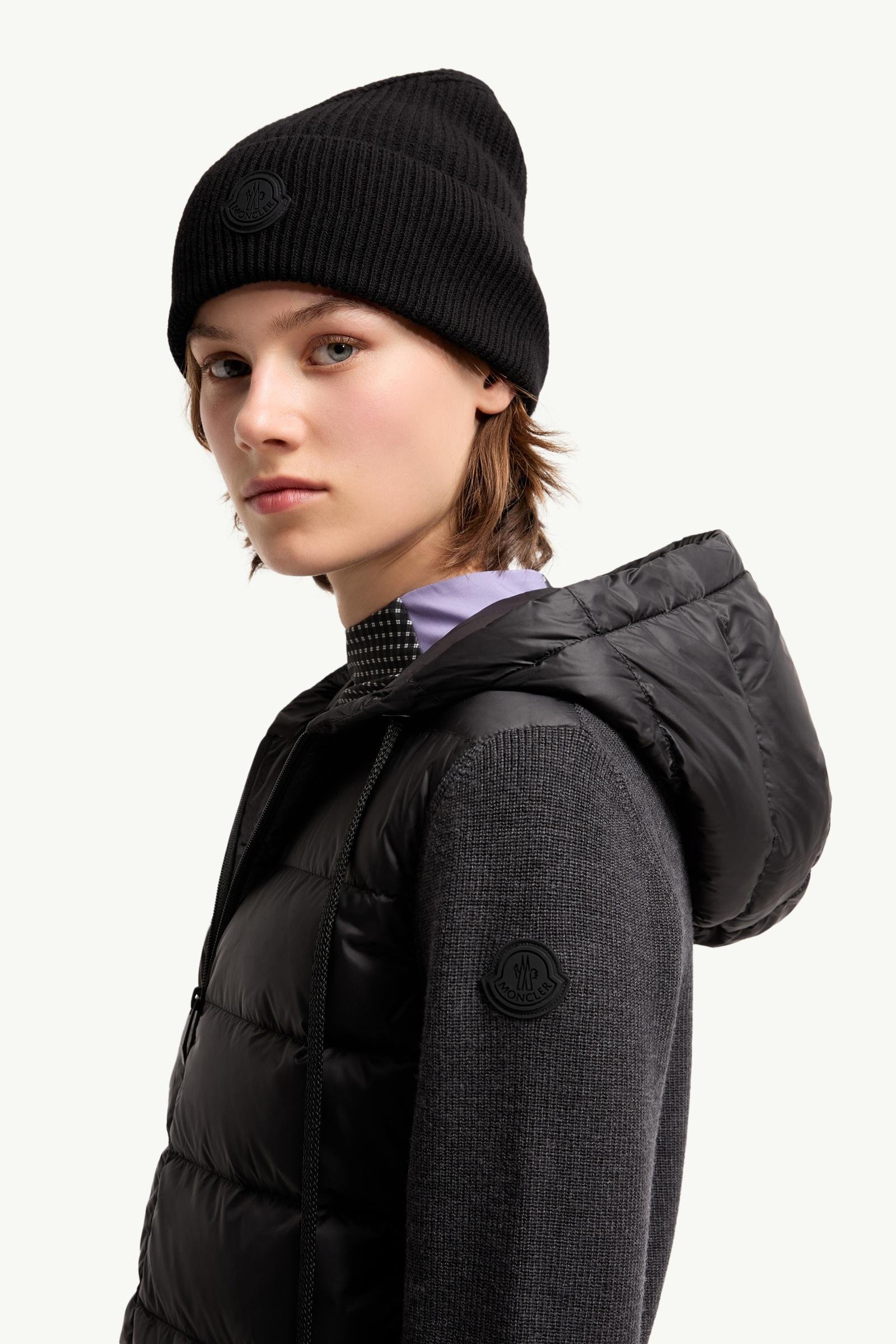 Alternative view of Wool Hooded Padded Zip-Up Cardigan