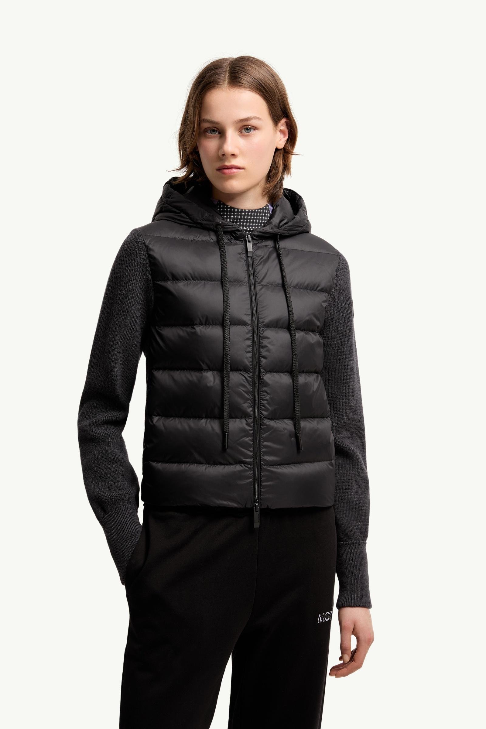 Wool Hooded Padded Zip-Up Cardigan - 图片 4