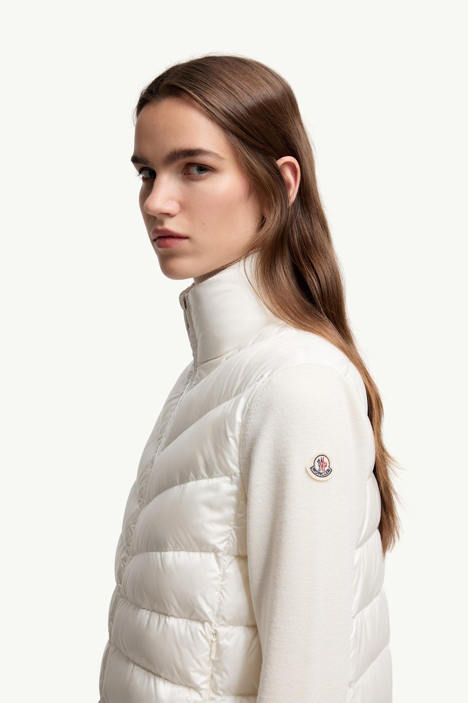 Alternative view of Padded Wool Zip-Up Cardigan