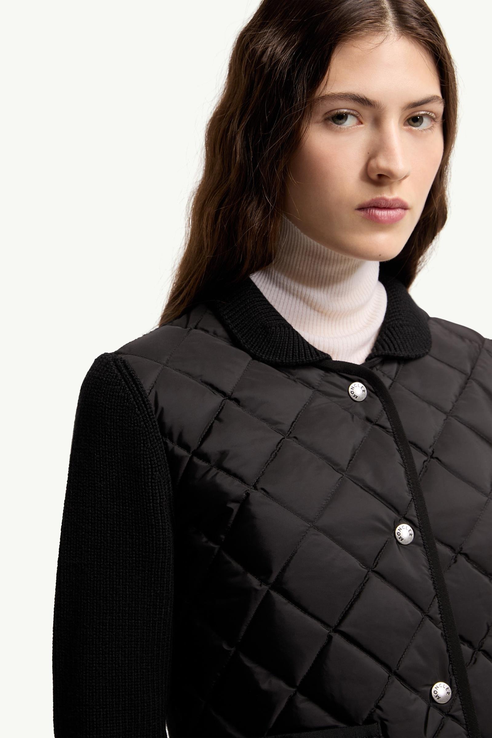 Diamond Quilted Padded Wool Cardigan - 图片 6