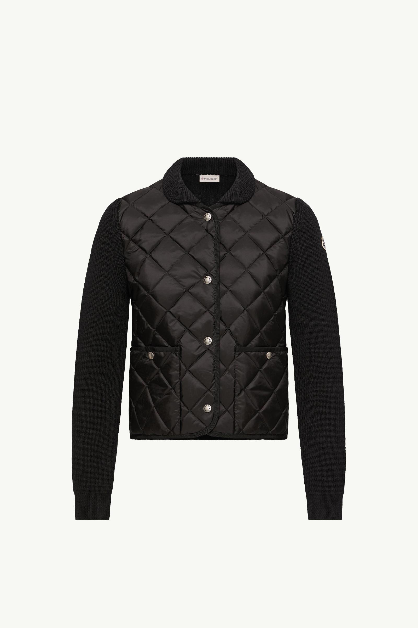 Diamond Quilted Padded Wool Cardigan - 图片 3
