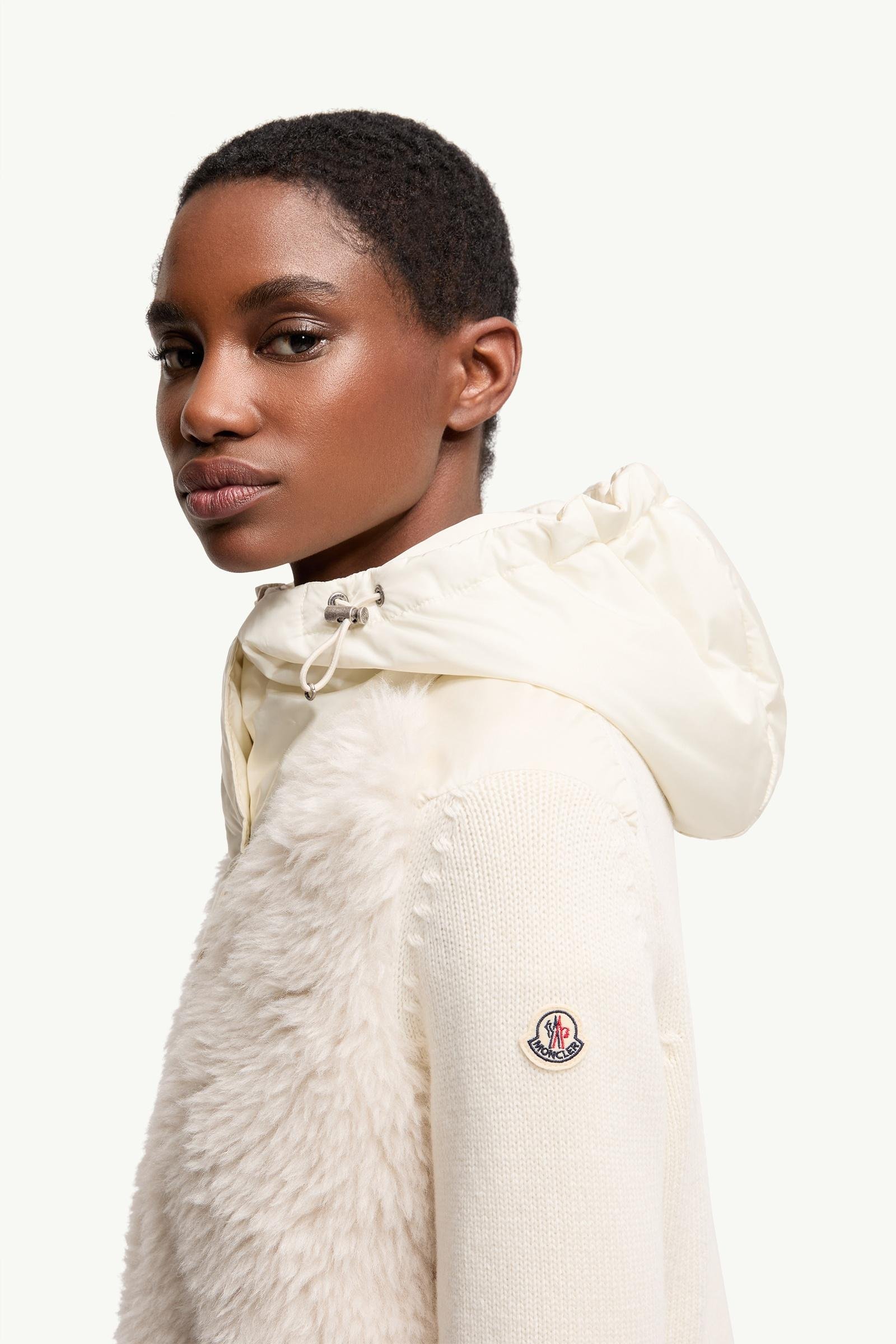 Alternative view of Wool & Cashmere Blend Padded Zip-Up Cardigan