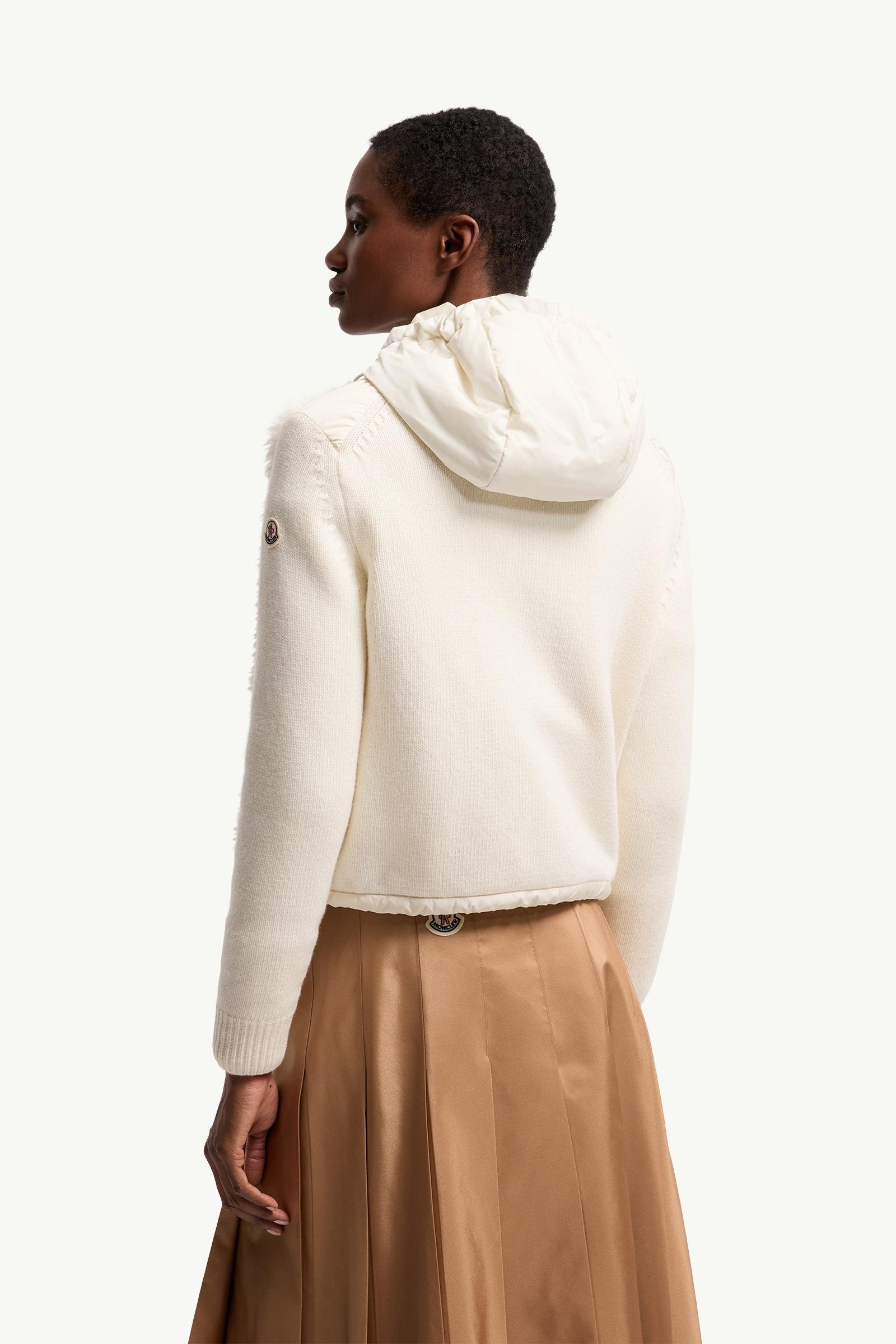 Wool & Cashmere Blend Padded Zip-Up Cardigan - 图片 5