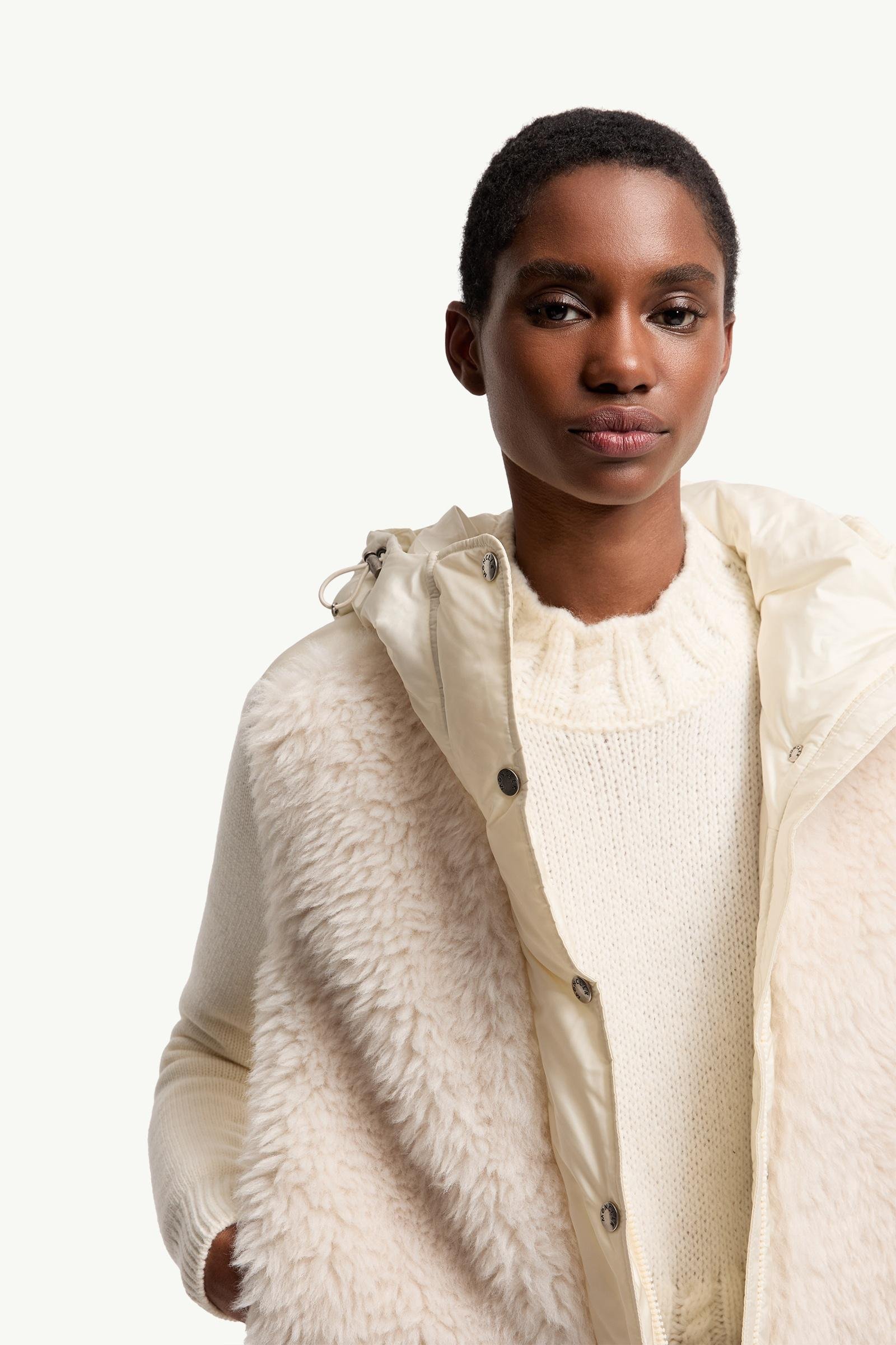 Wool & Cashmere Blend Padded Zip-Up Cardigan - 图片 6