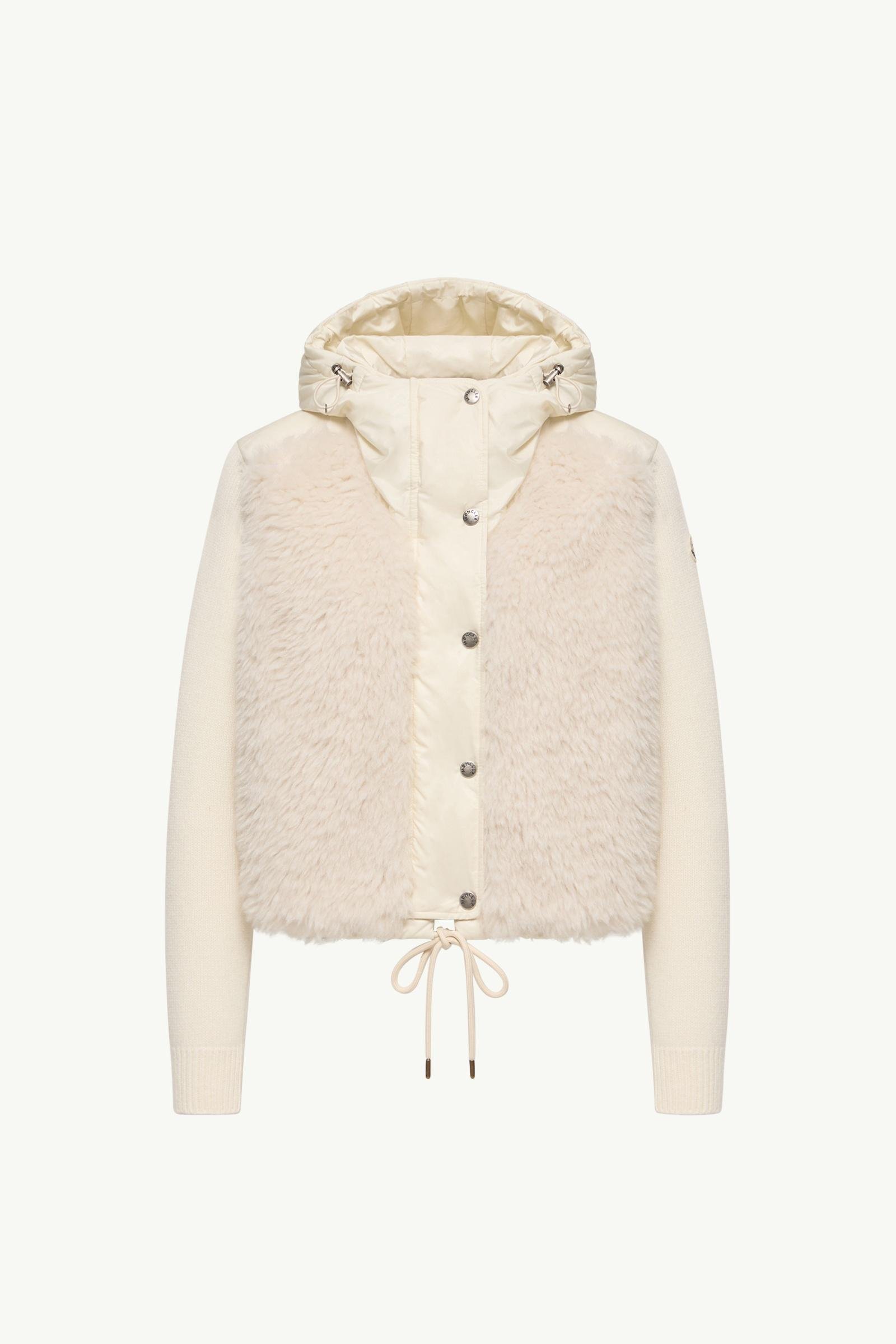Wool & Cashmere Blend Padded Zip-Up Cardigan - 图片 3