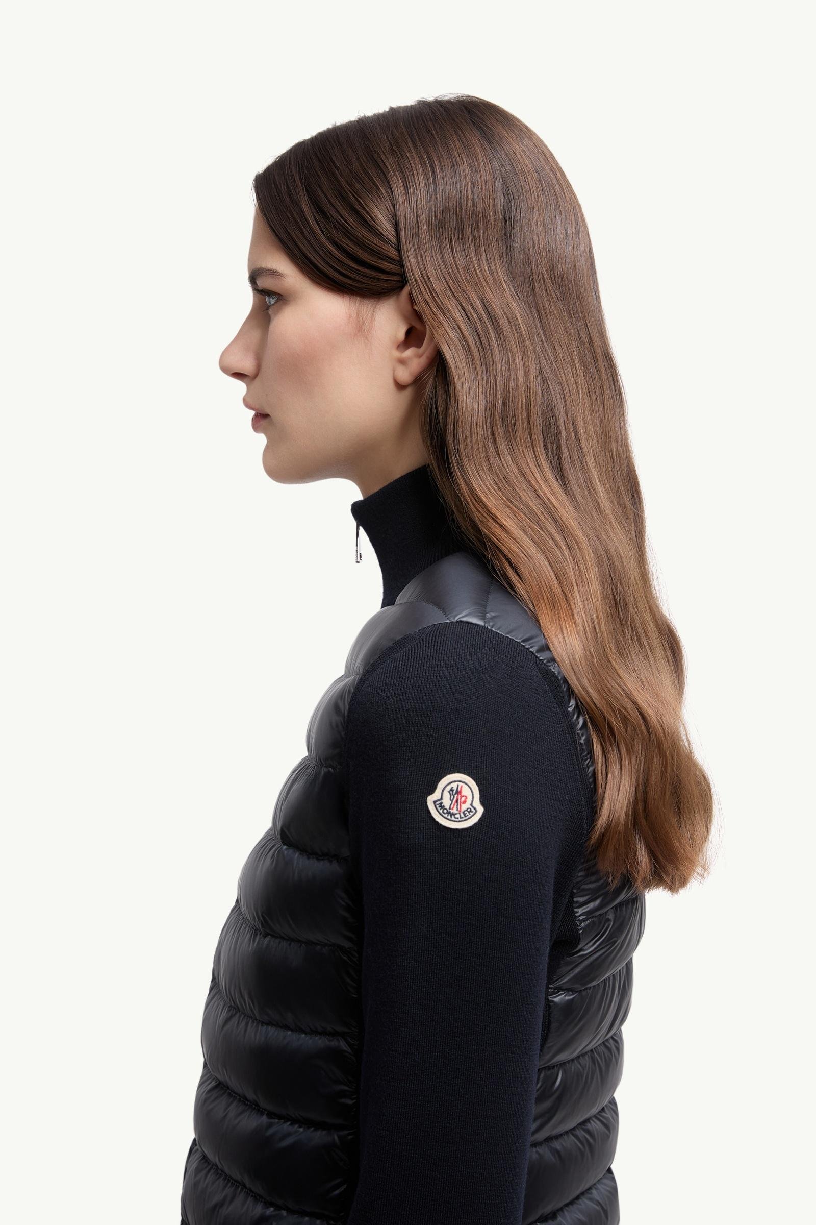 Alternative view of Padded Wool Zip-Up Cardigan