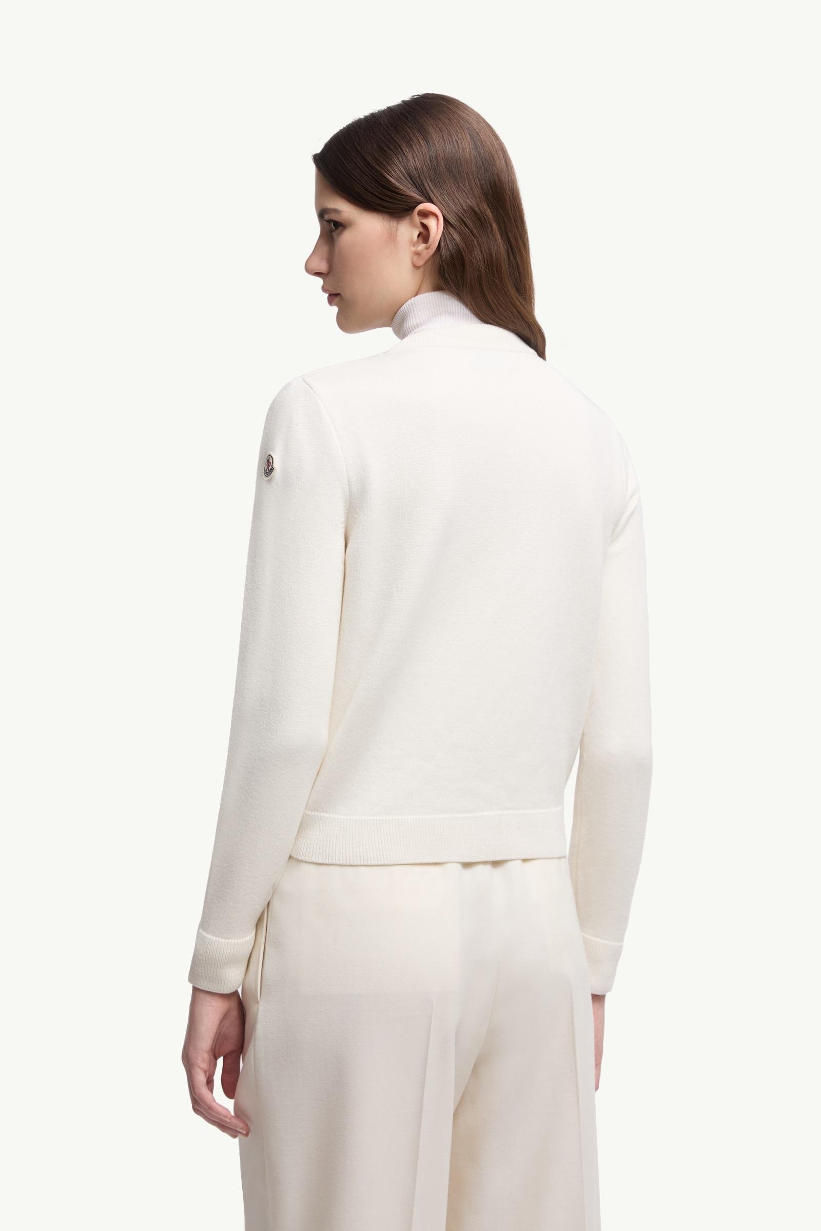 Wool Padded Zip-Up Cardigan - 图片 5