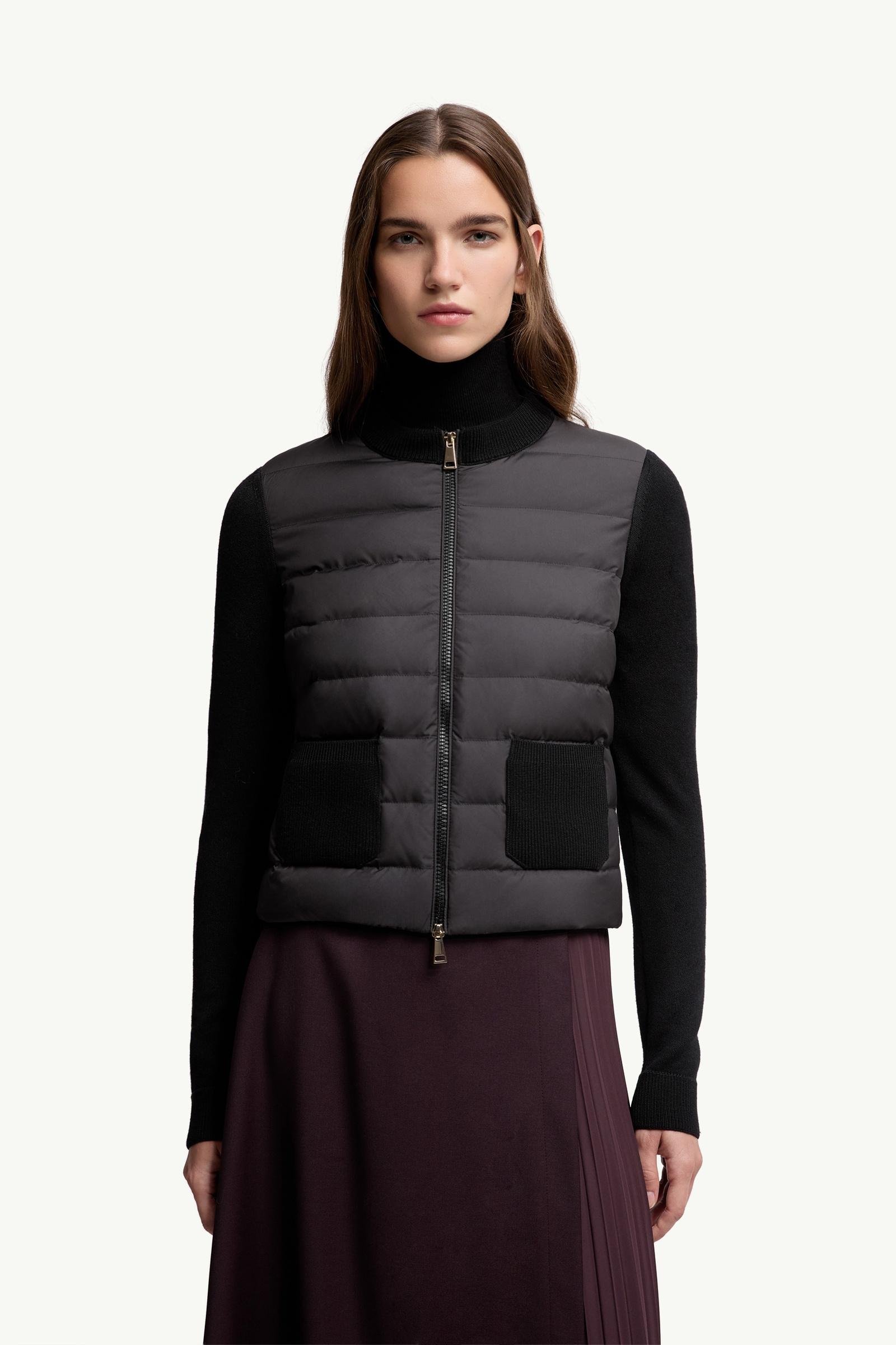 Wool Padded Zip-Up Cardigan - 图片 4