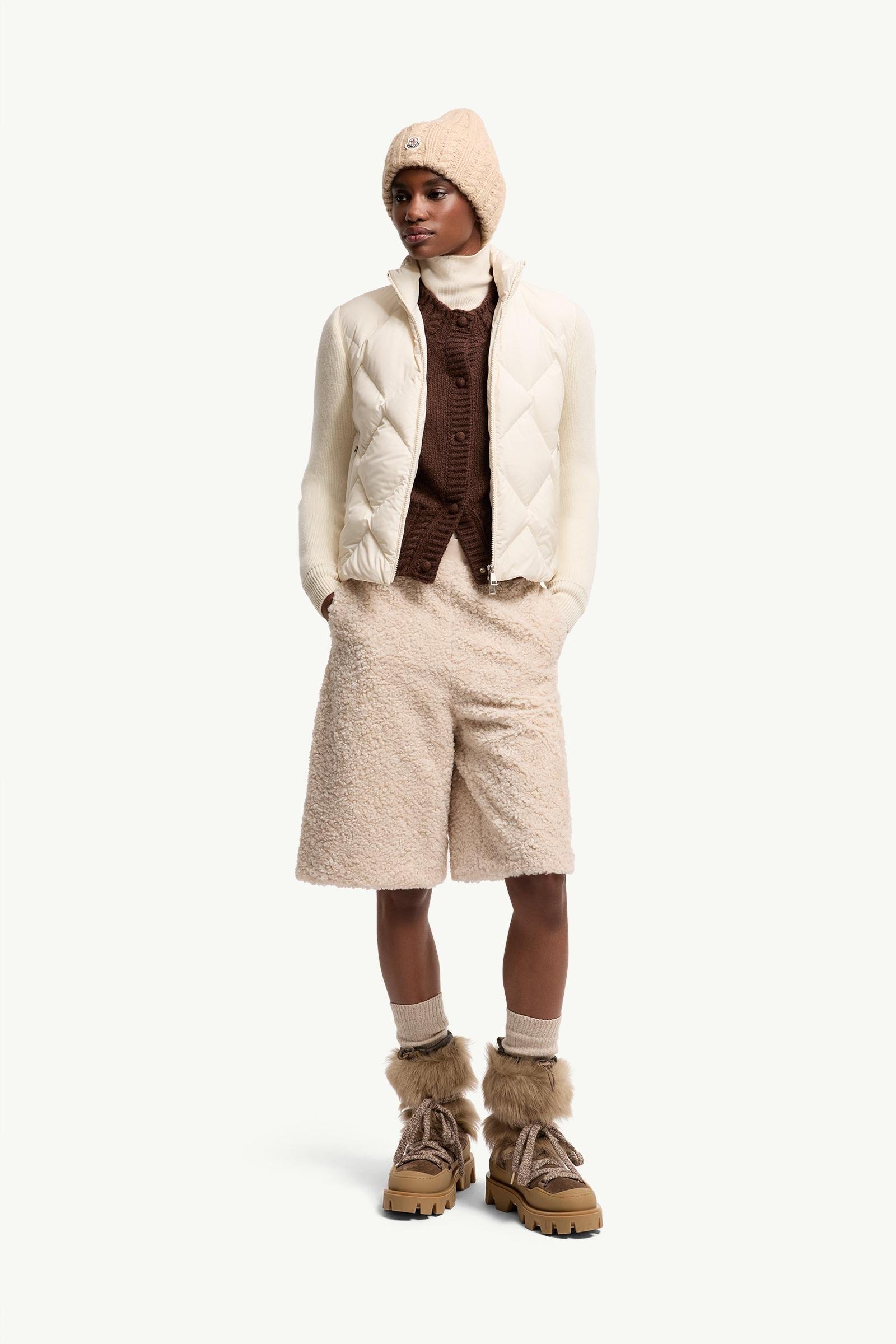 Wool & Cashmere Padded Zip-Up Cardigan