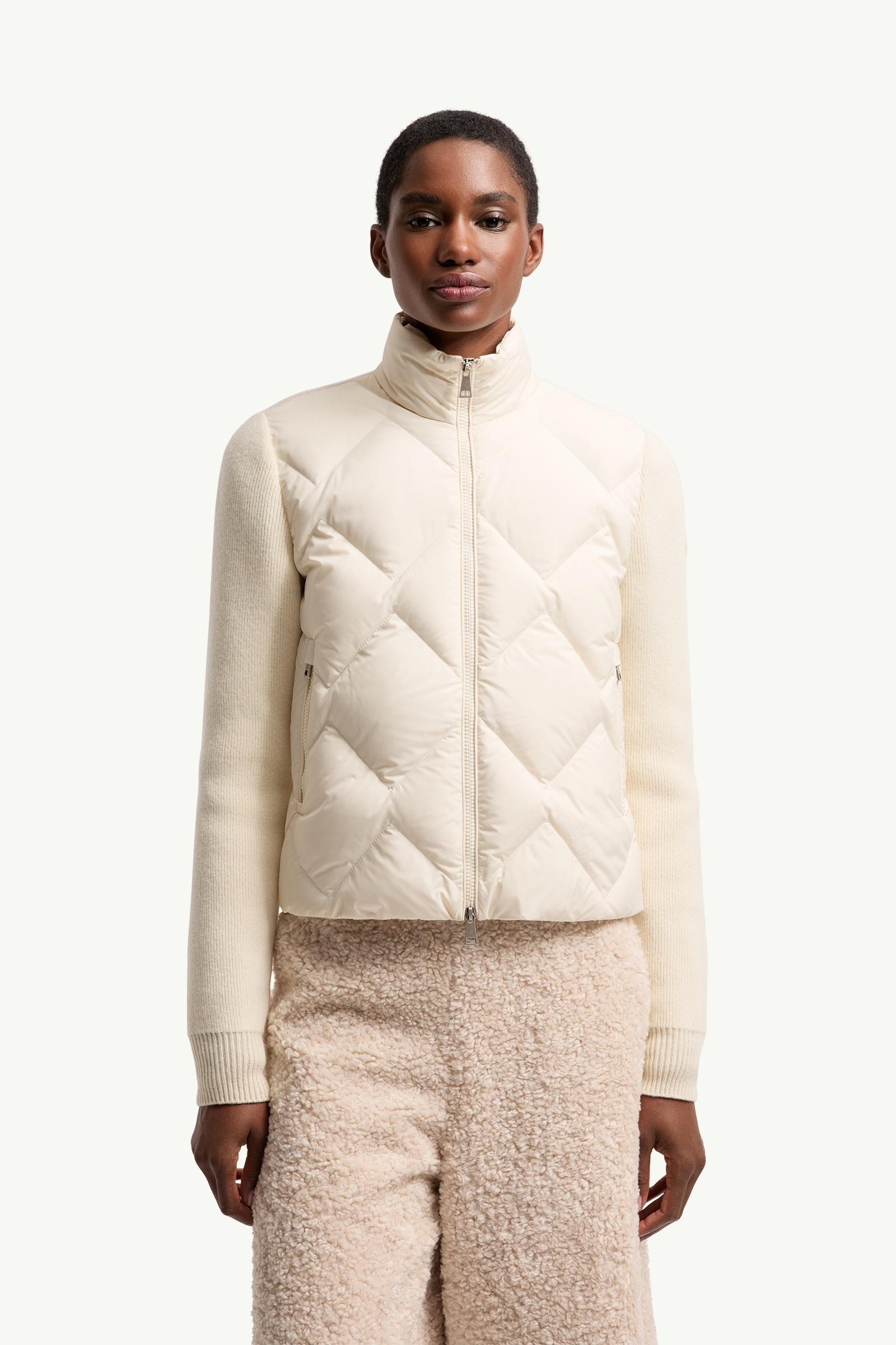 Wool & Cashmere Padded Zip-Up Cardigan - 图片 4