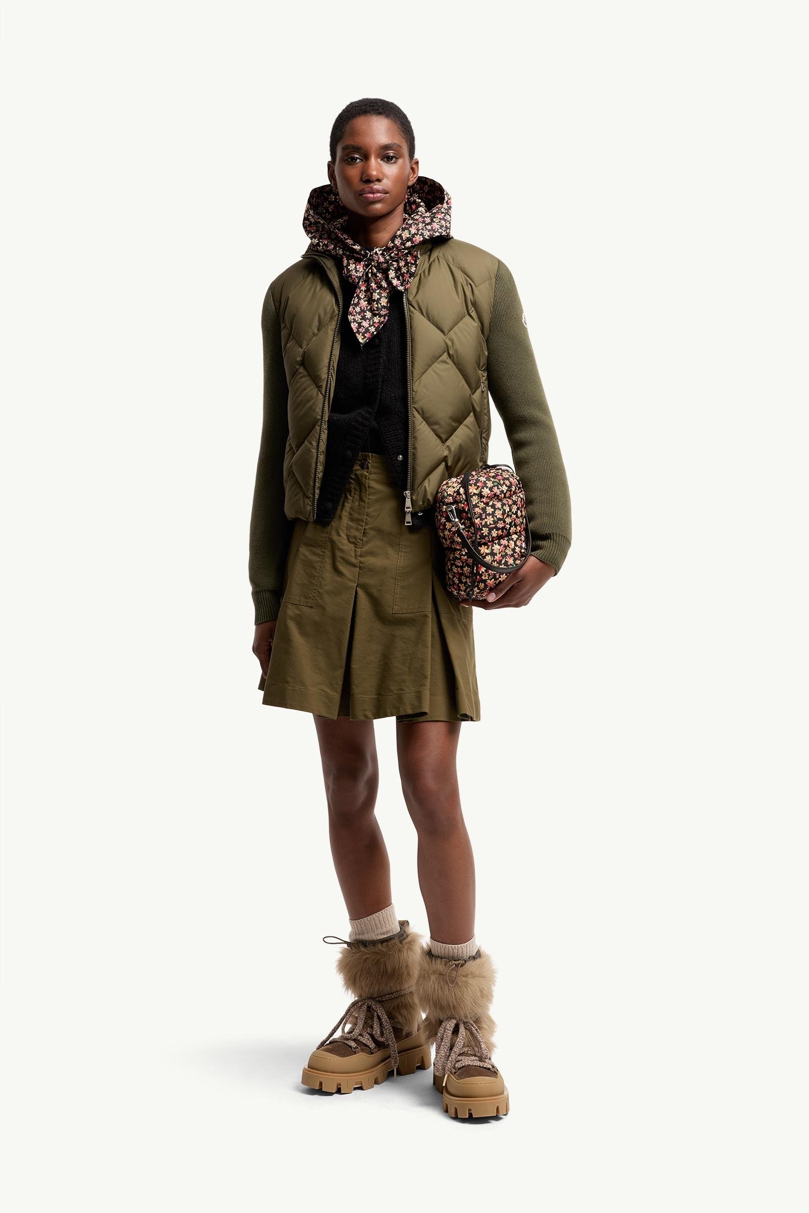 Wool & Cashmere Padded Zip-Up Cardigan