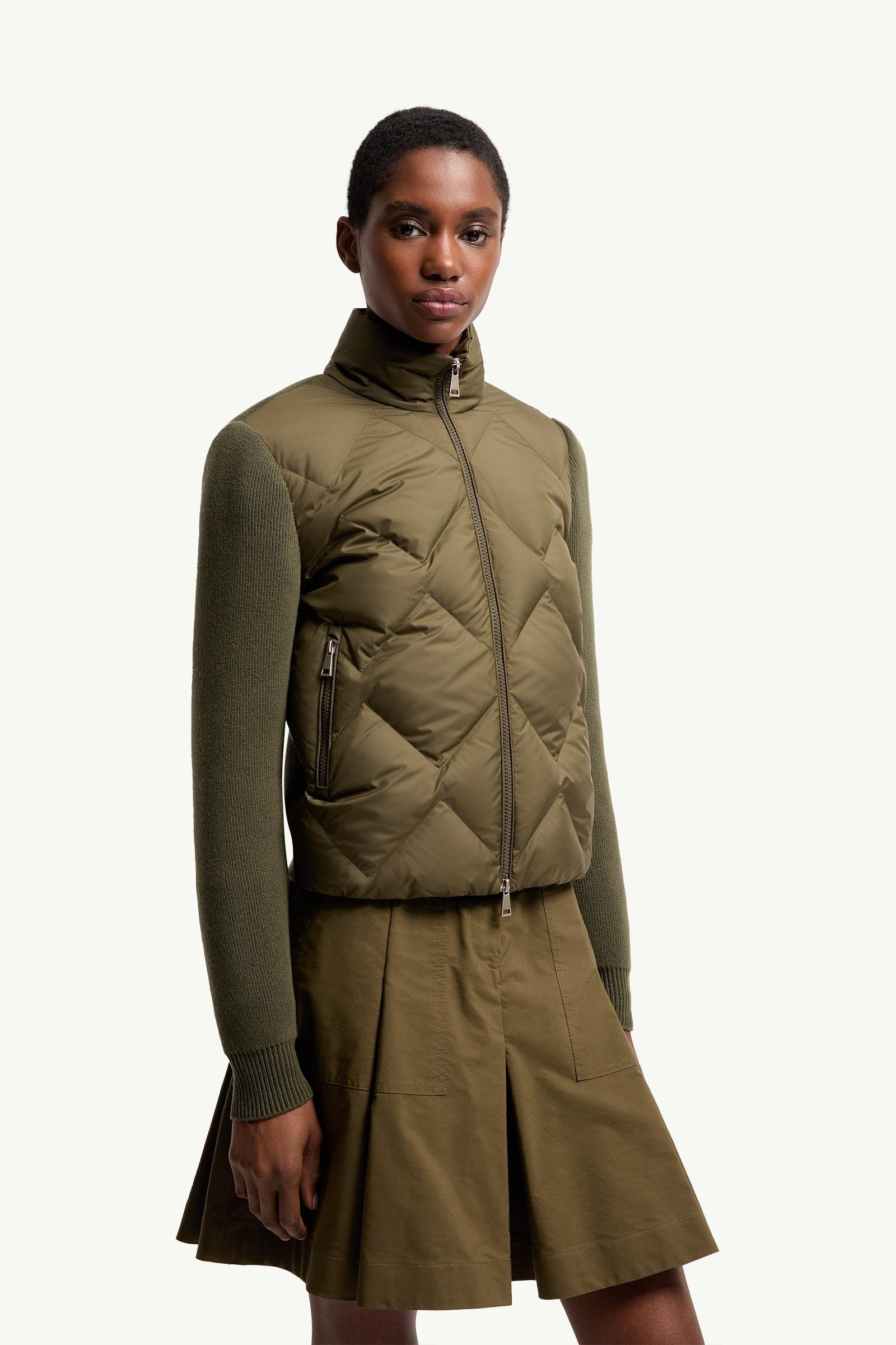 Wool & Cashmere Padded Zip-Up Cardigan - 图片 4