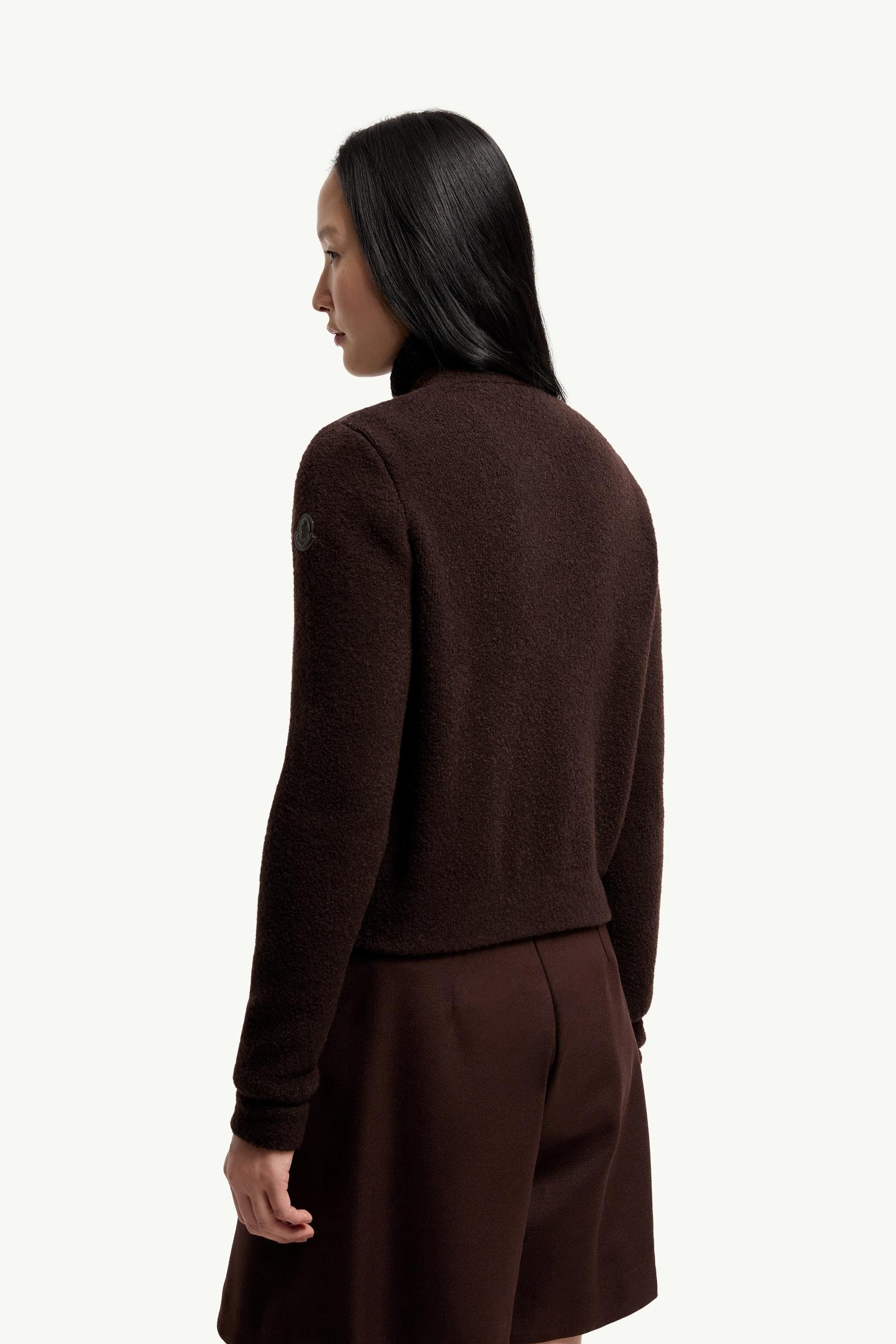 Bouclé Wool Blend Padded Cardigan - 图片 5