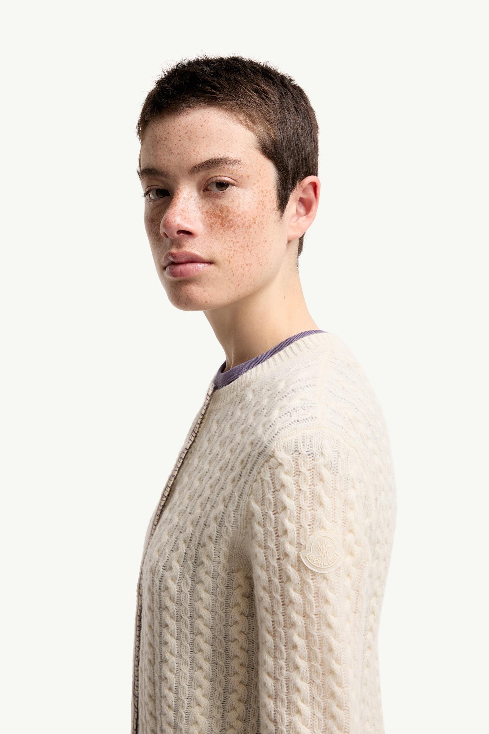 Alternative view of Cable Knit Wool & Cashmere Blend Cardigan