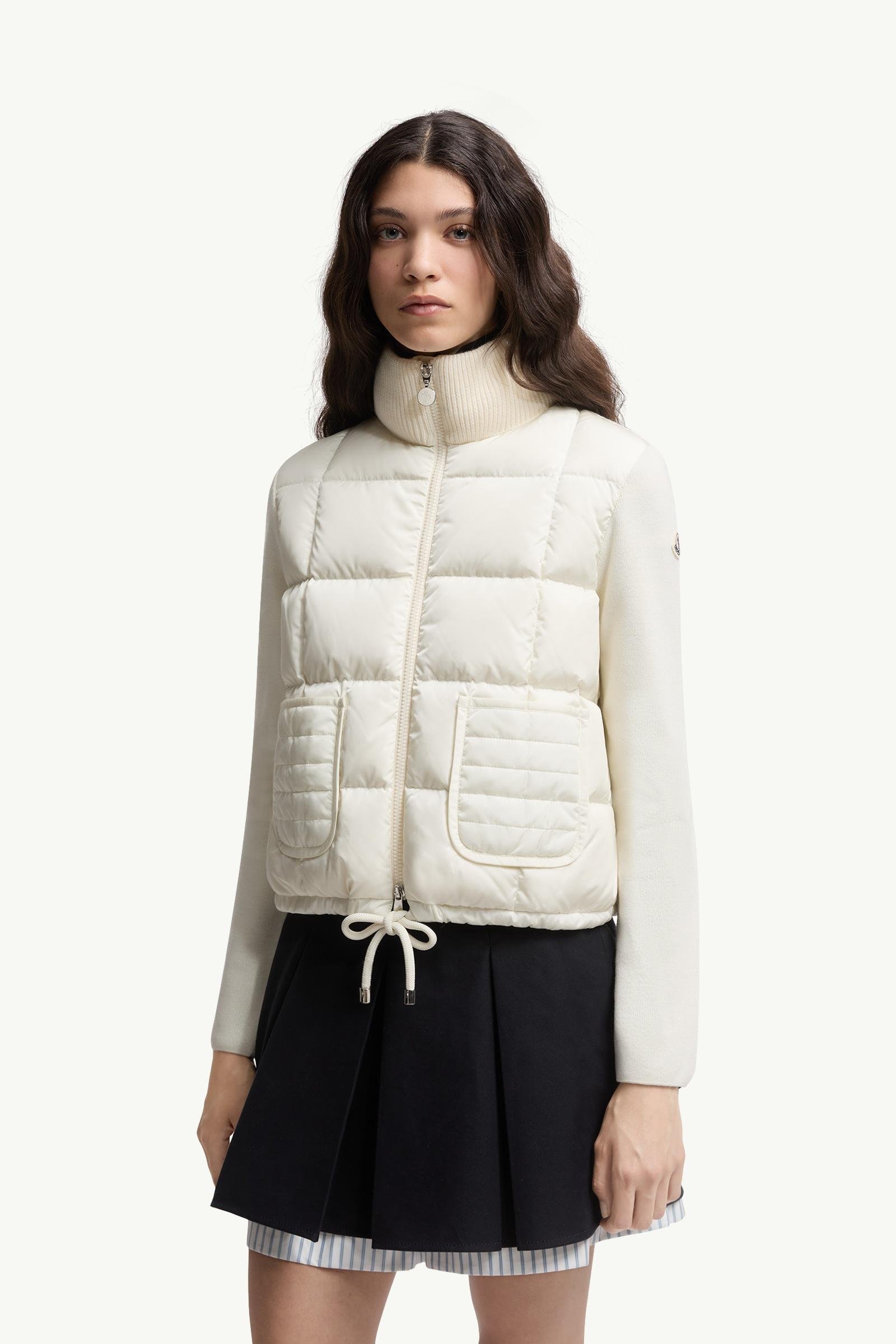 Square-Quilted Padded Wool Zip-Up Cardigan - 图片 4