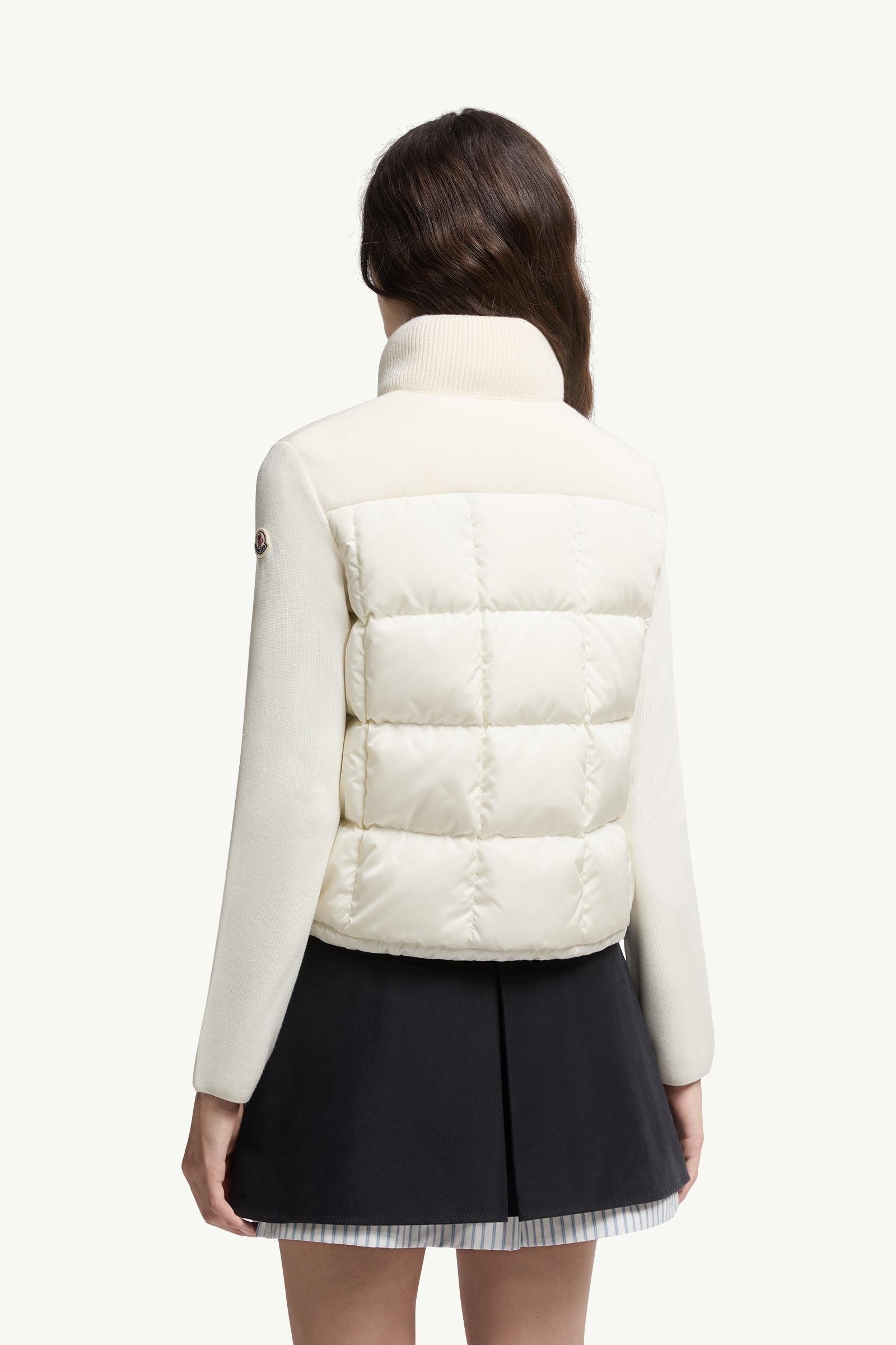 Square-Quilted Padded Wool Zip-Up Cardigan - 图片 5