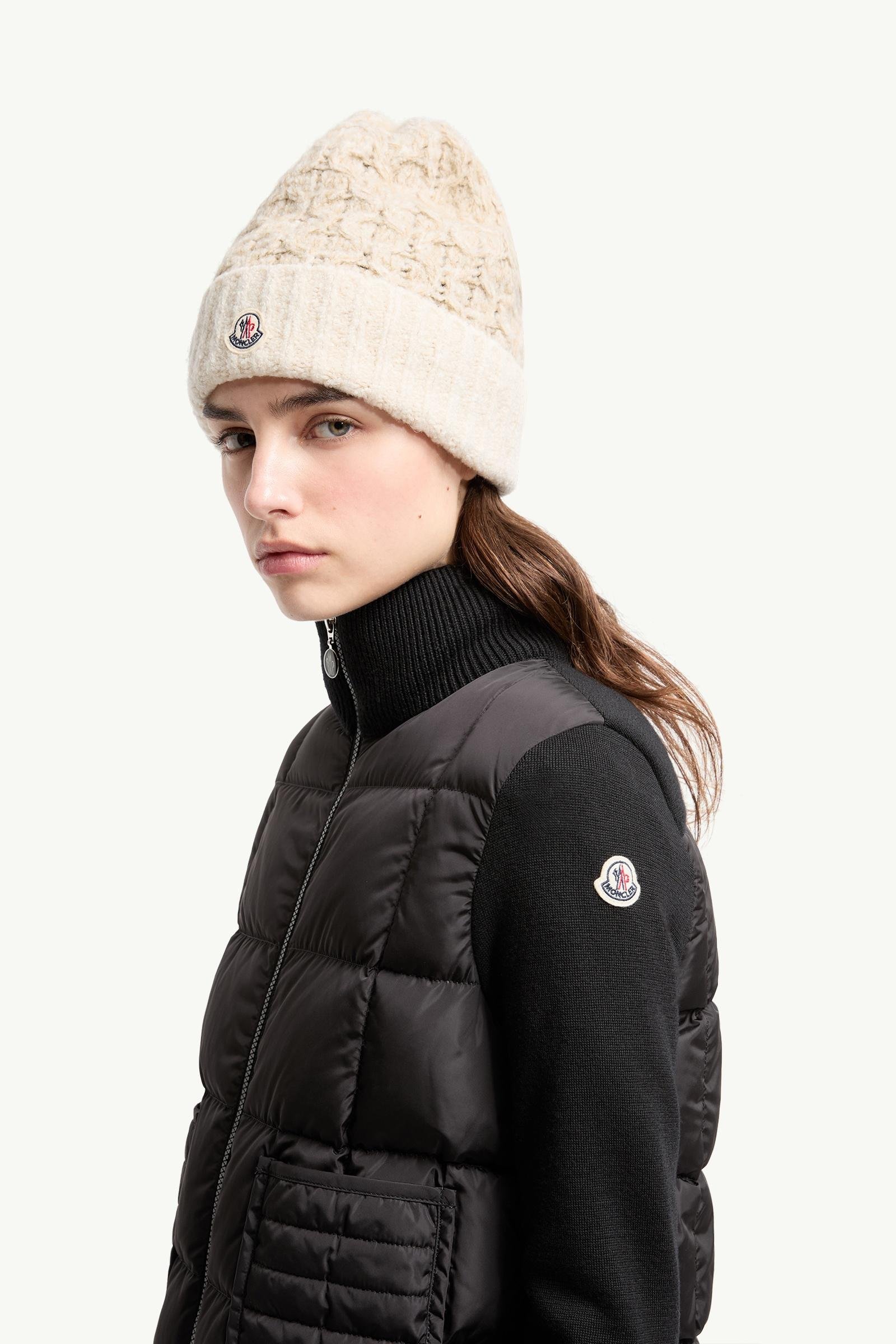 Alternative view of Square-Quilted Padded Wool Zip-Up Cardigan