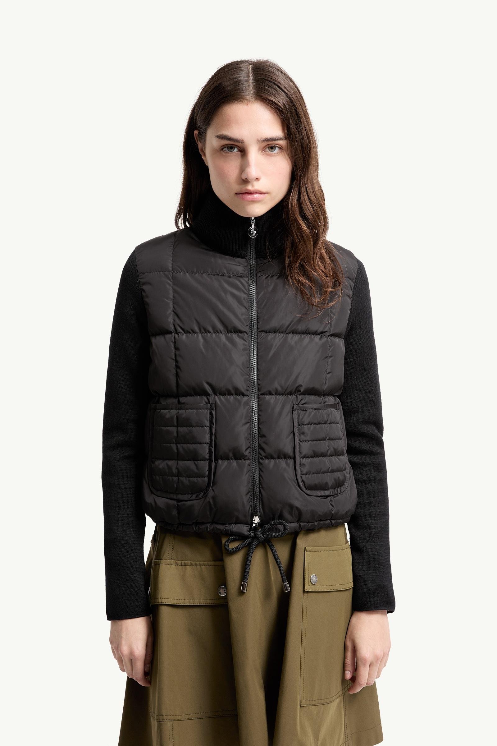 Square-Quilted Padded Wool Zip-Up Cardigan - 图片 4