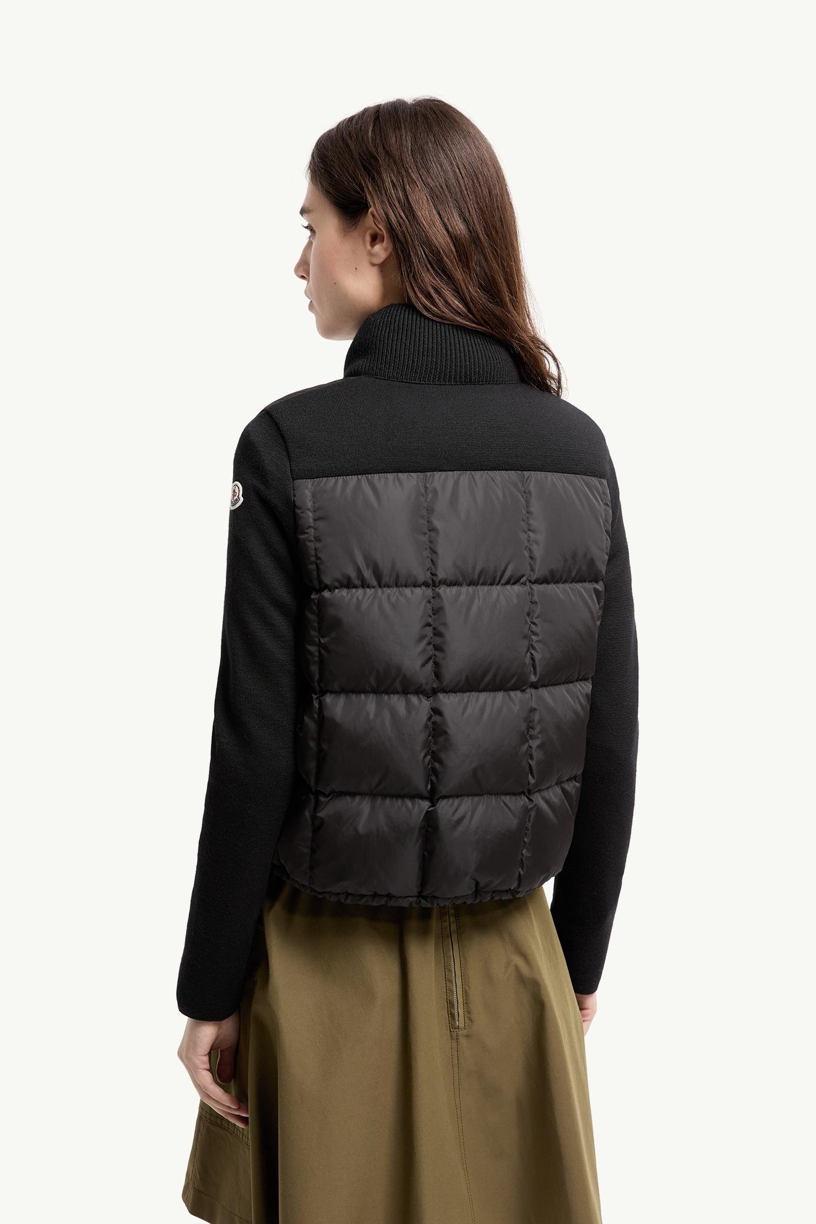 Square-Quilted Padded Wool Zip-Up Cardigan - 图片 5