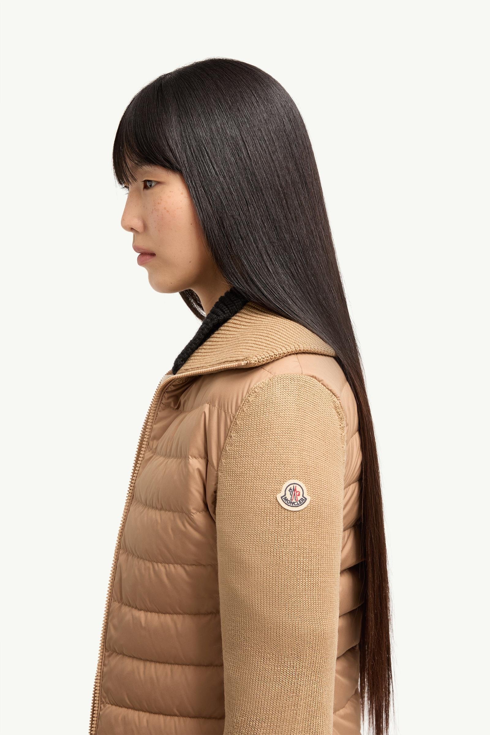 Alternative view of Padded Zip-Up Wool Cardigan