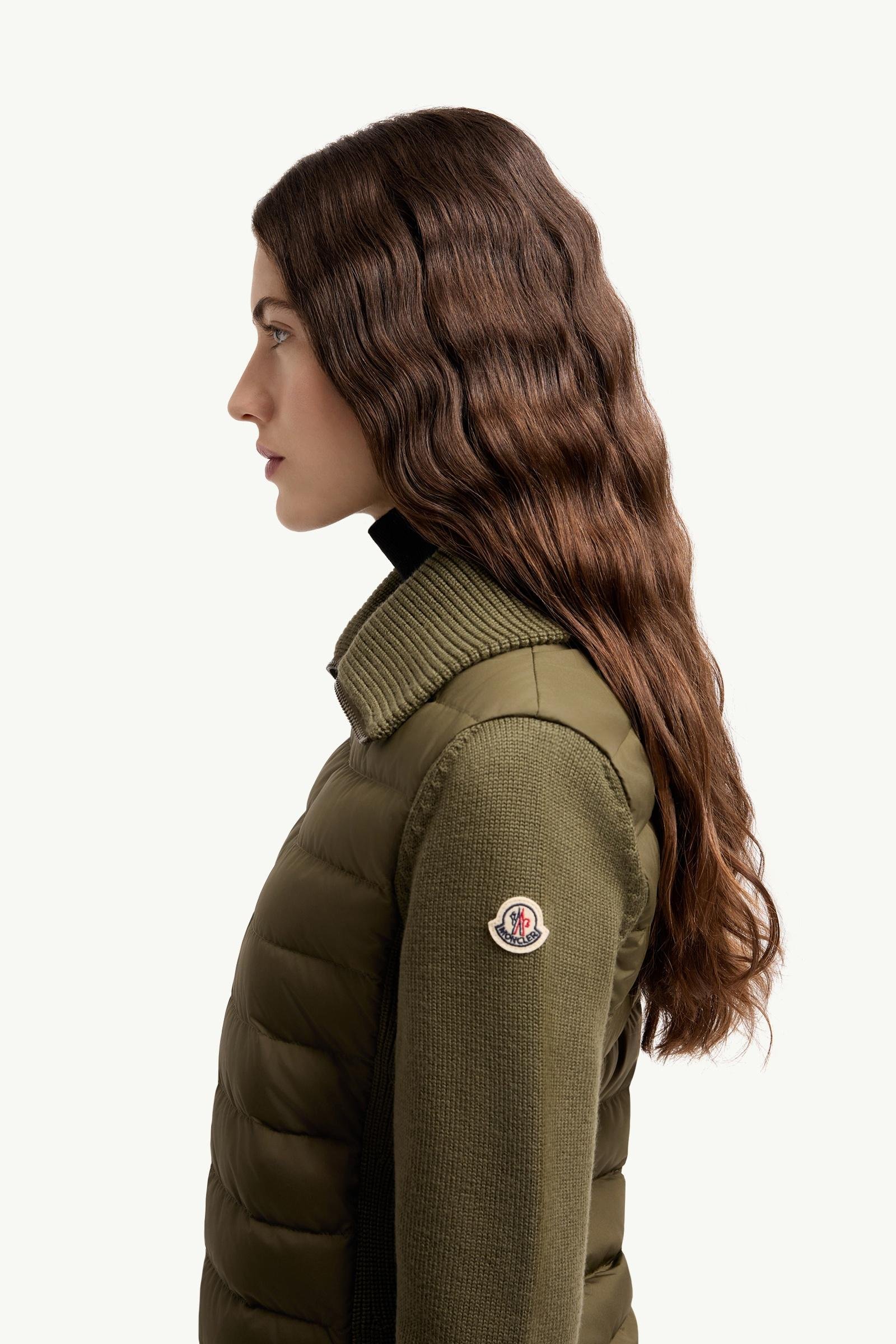 Alternative view of Padded Zip-Up Wool Cardigan