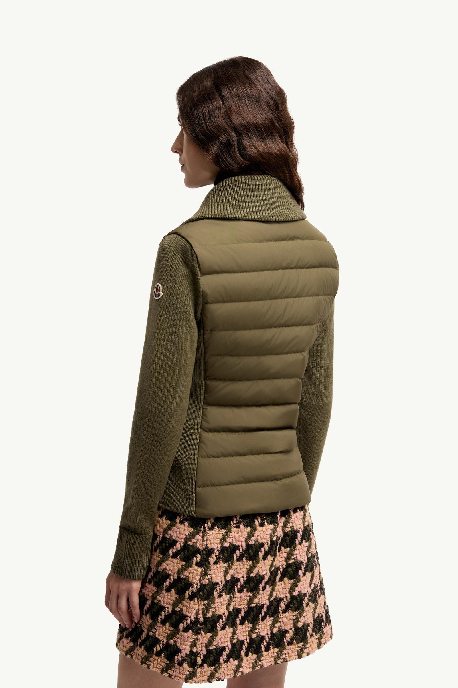 Padded Zip-Up Wool Cardigan - 图片 5