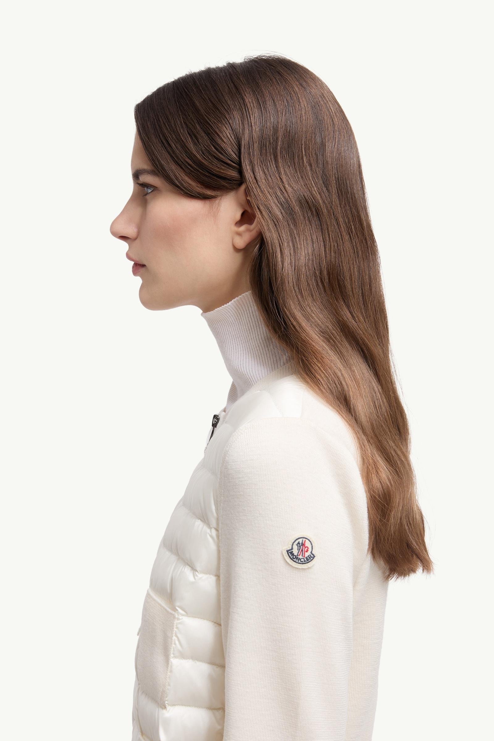 Alternative view of Padded Wool Zip-Up Cardigan
