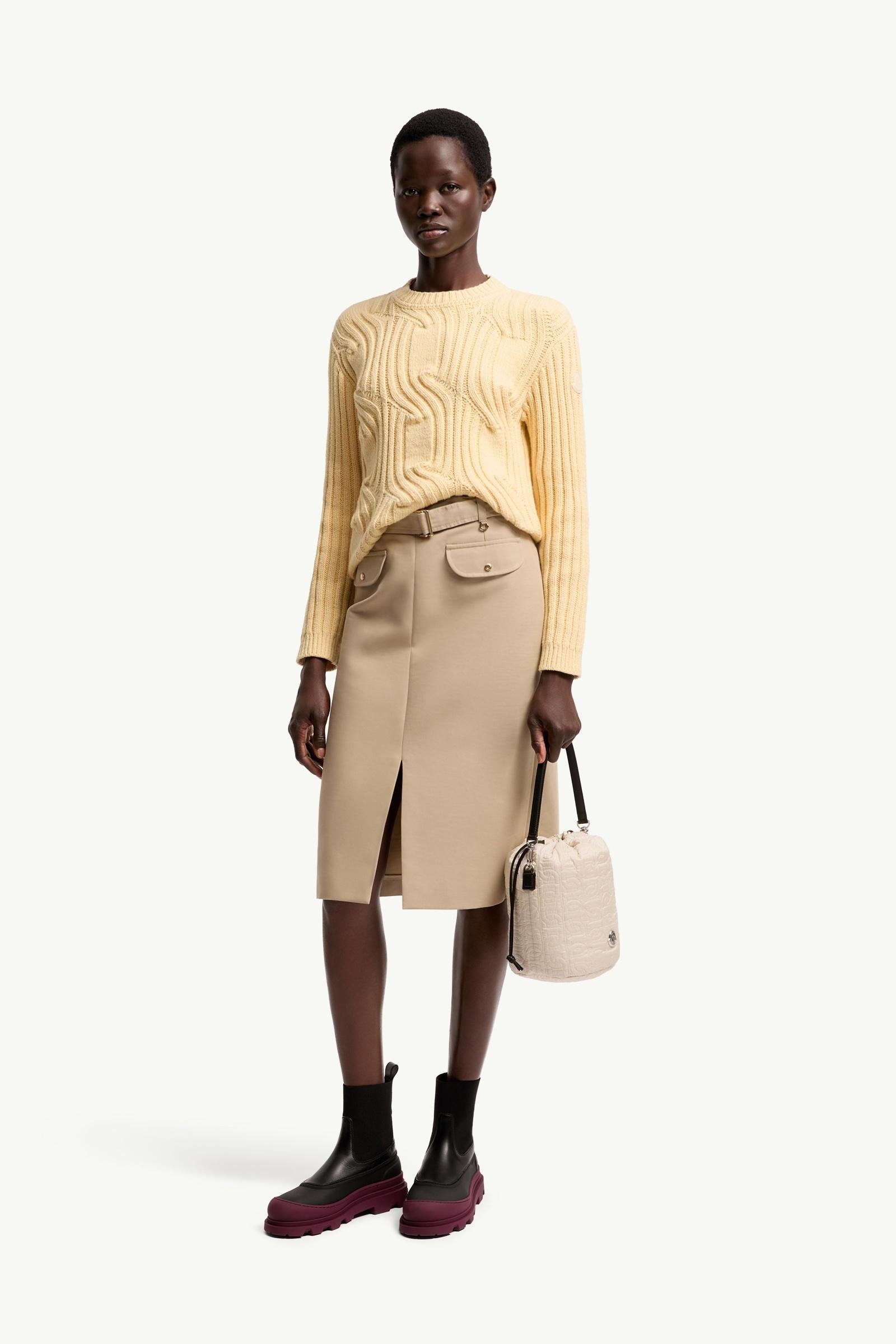Chain Knit Cotton Blend Jumper