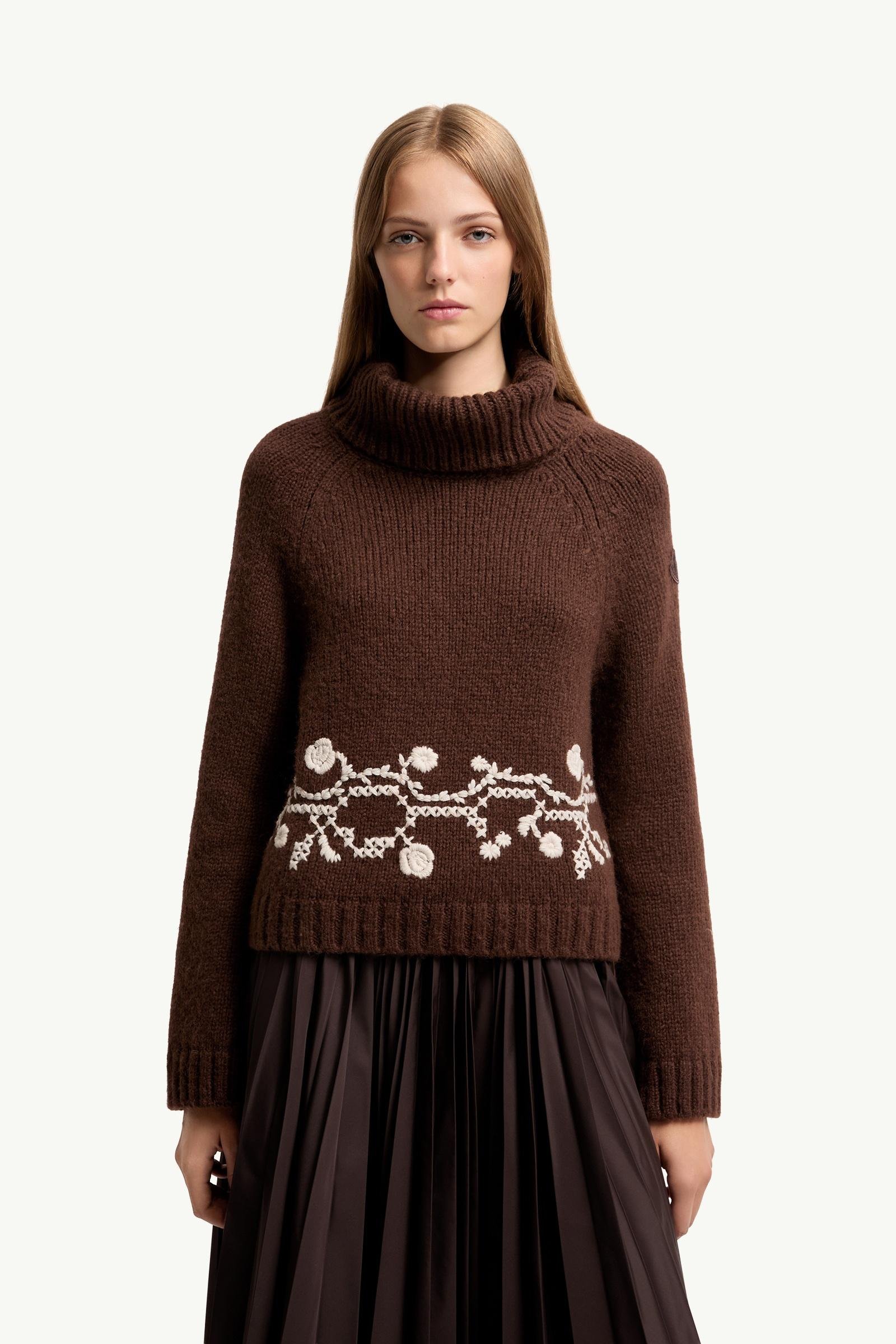 Alpaca Blend Embroidered Turtleneck - 图片 4