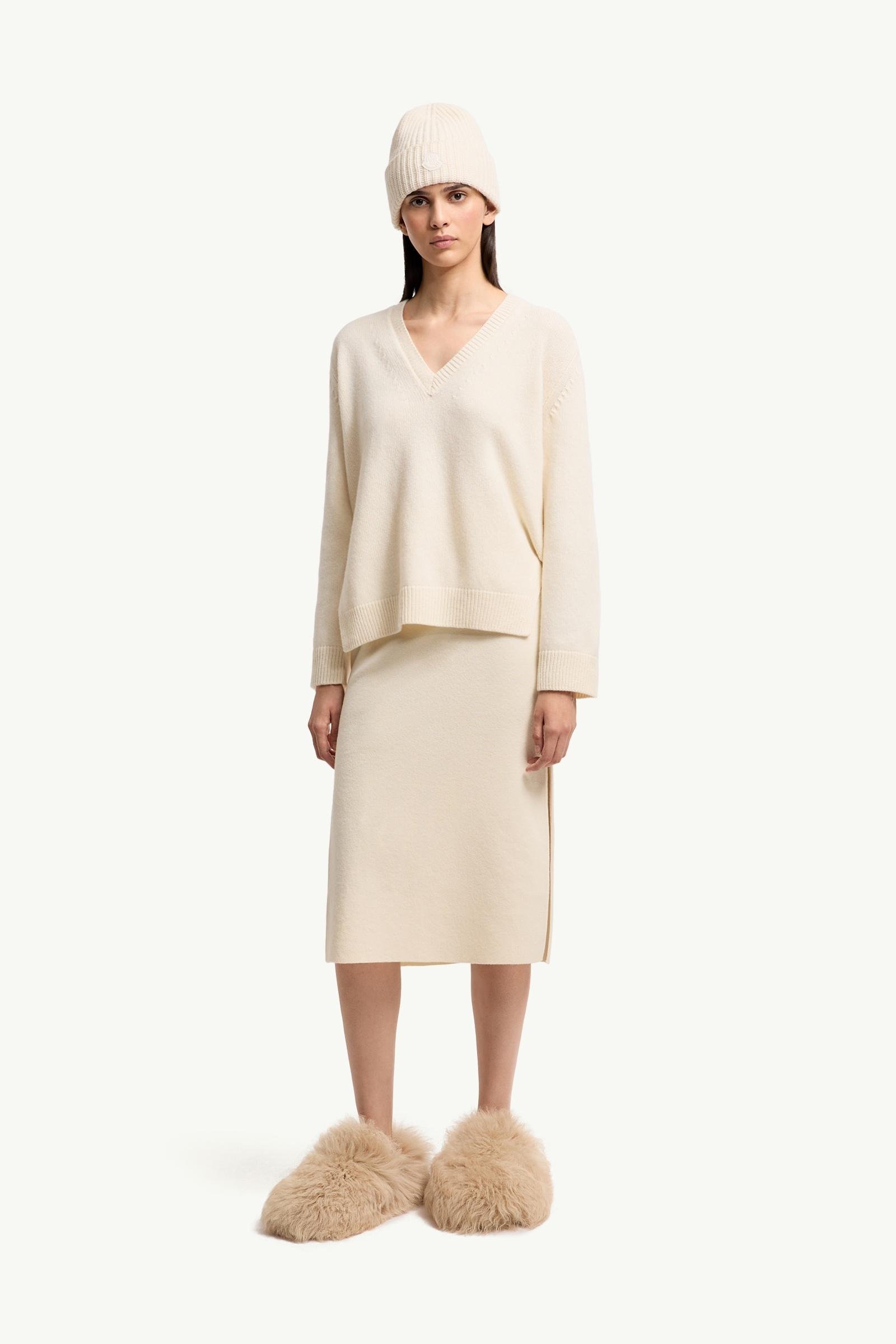 Wool & Cashmere Blend Midi Skirt