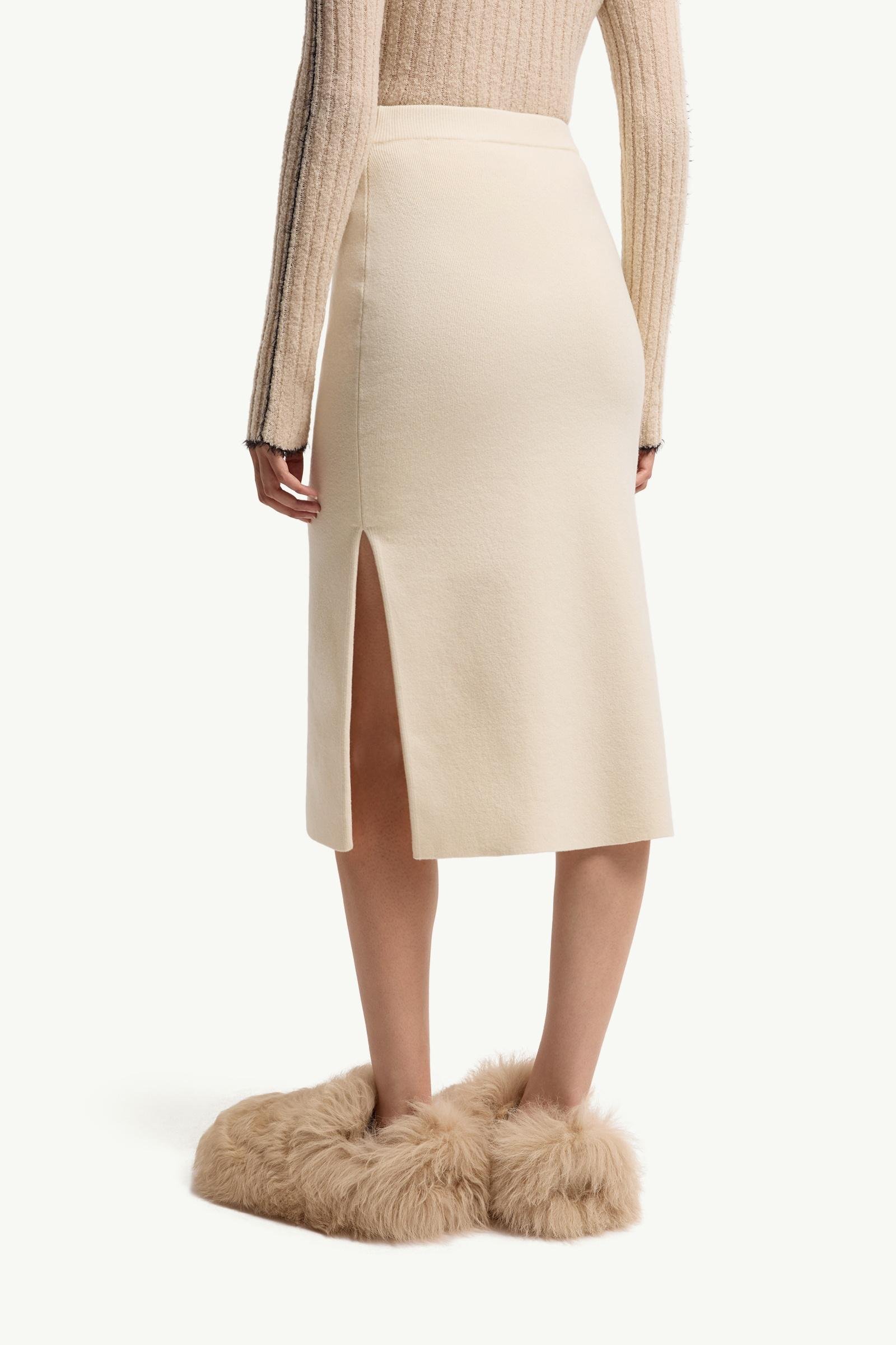 Wool & Cashmere Blend Midi Skirt - 图片 5