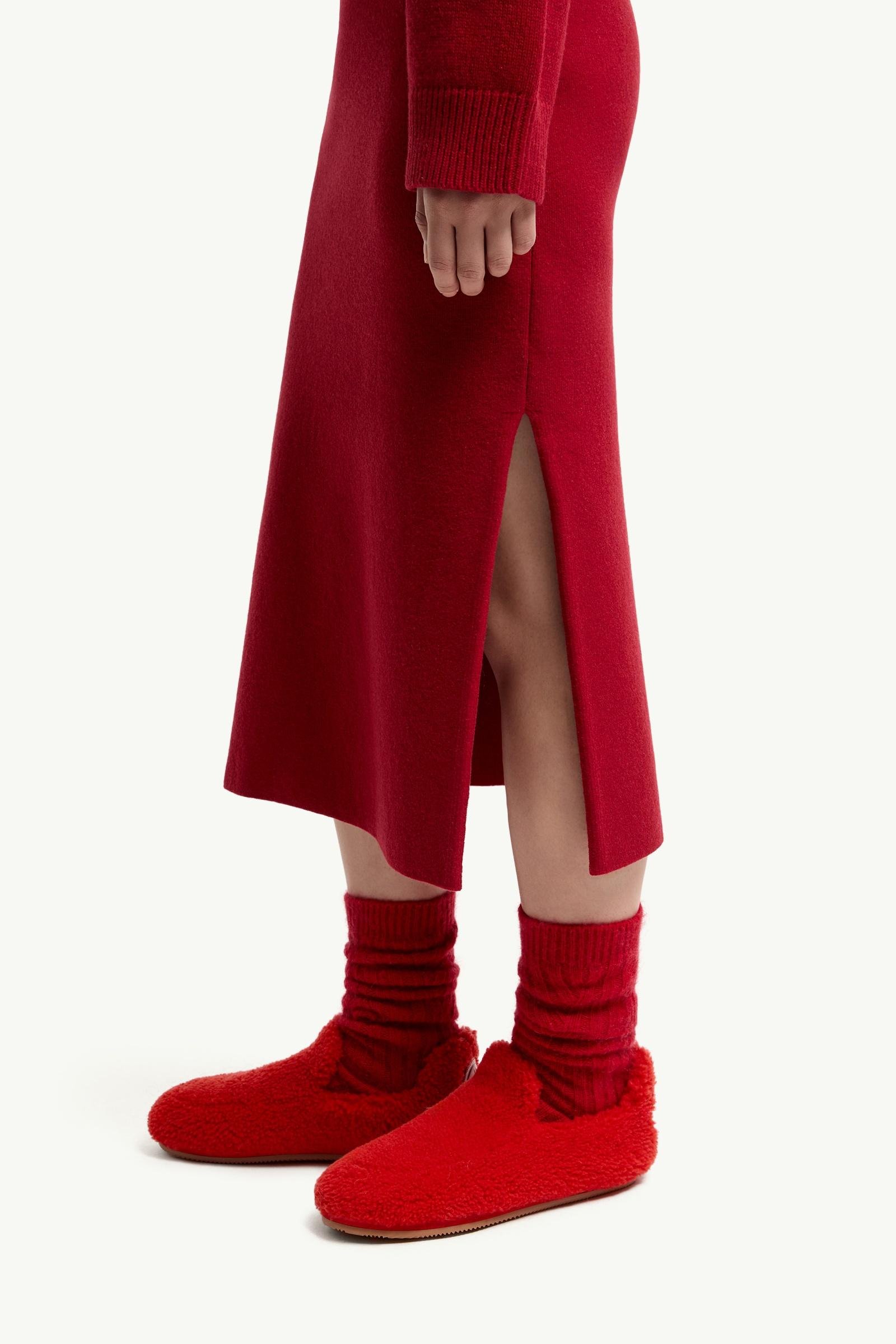 Wool & Cashmere Blend Midi Skirt - 图片 2