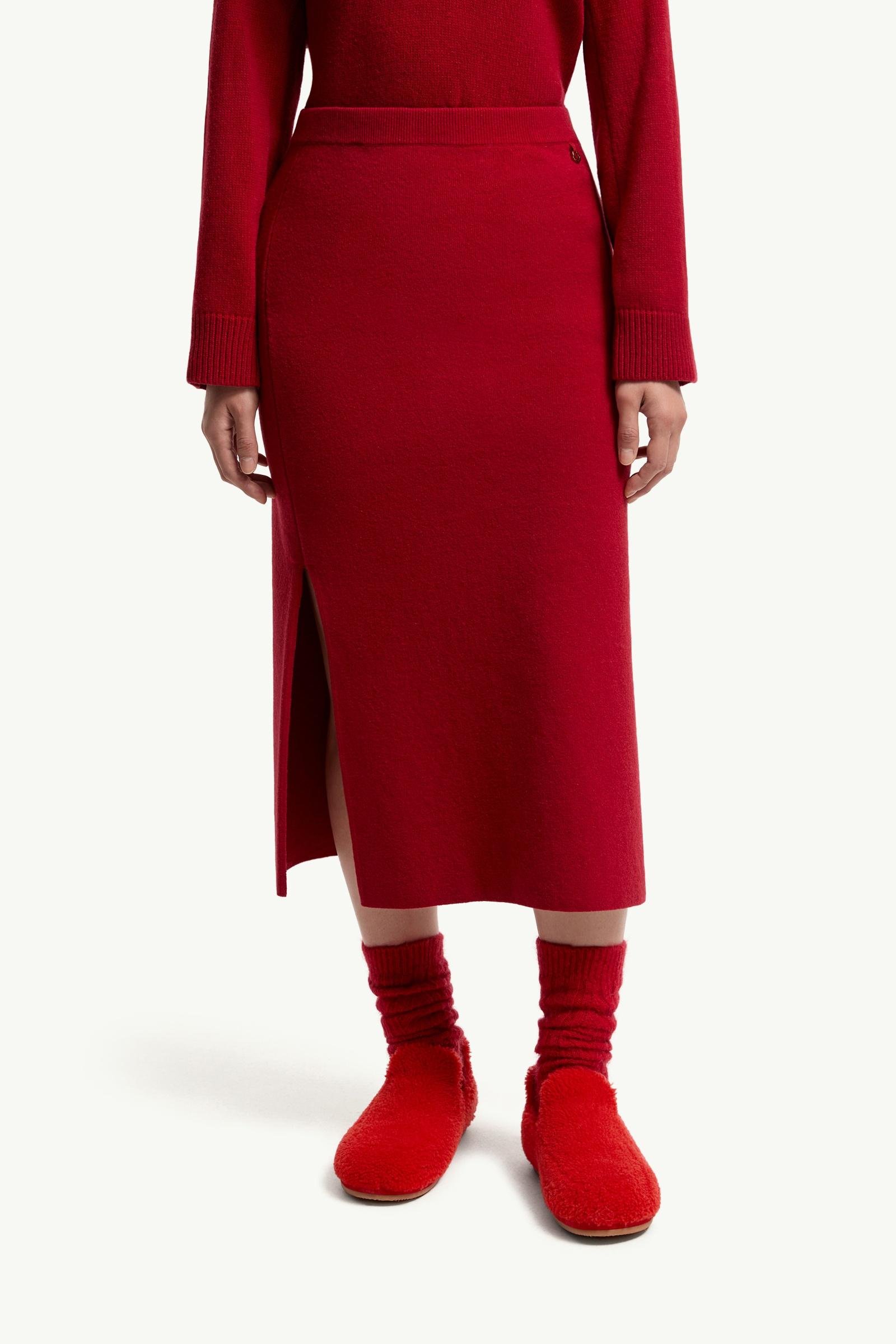 Wool & Cashmere Blend Midi Skirt - 图片 4