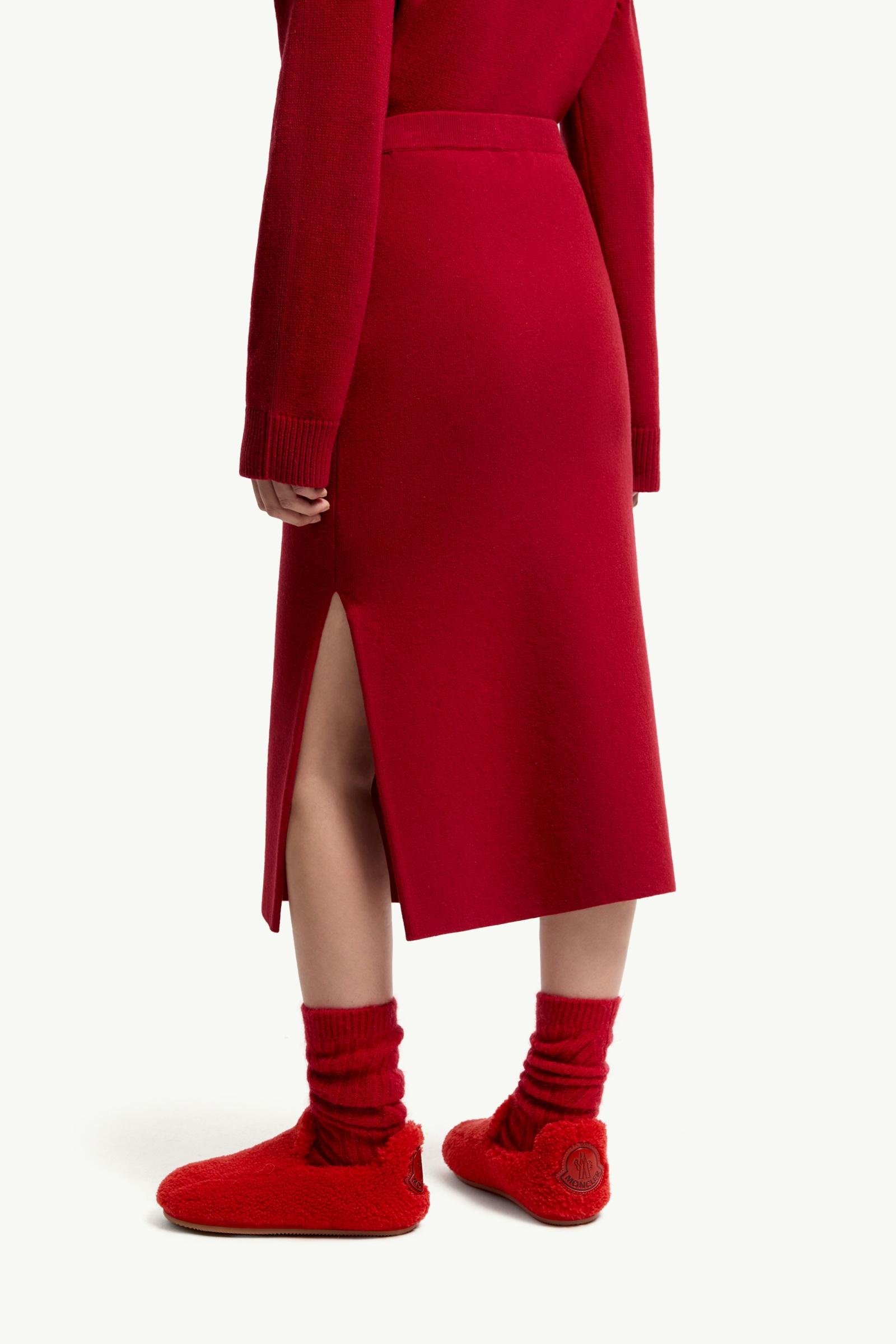 Wool & Cashmere Blend Midi Skirt - 图片 5