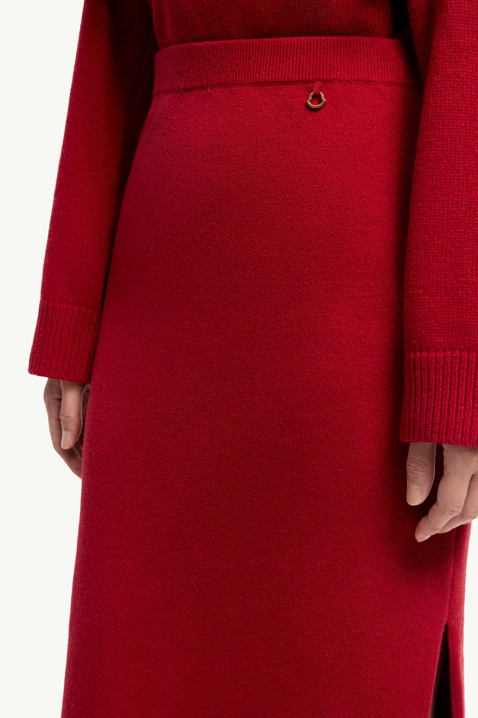 Wool & Cashmere Blend Midi Skirt - 图片 6