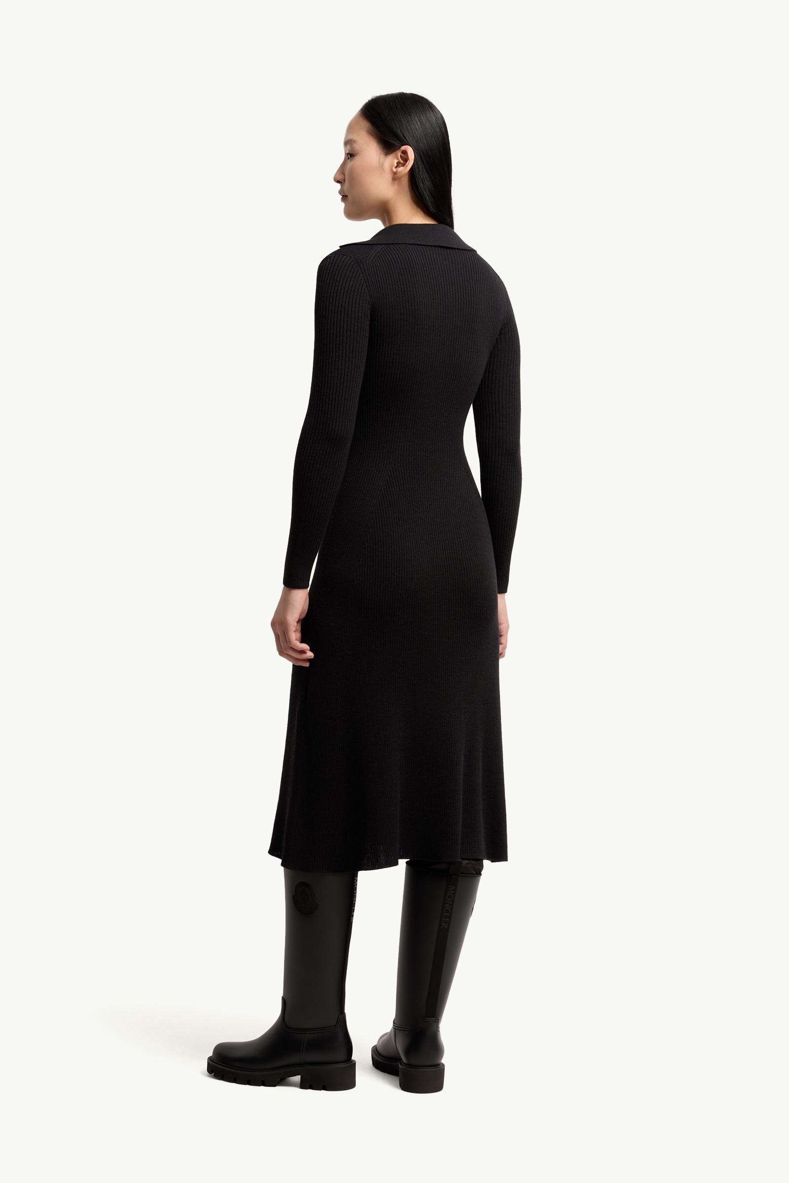 Wool Blend Knee-Length Polo Dress - 图片 5