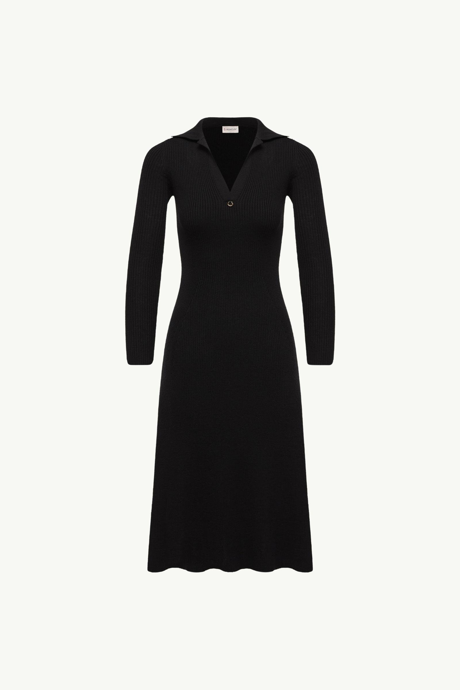 Wool Blend Knee-Length Polo Dress - 图片 3