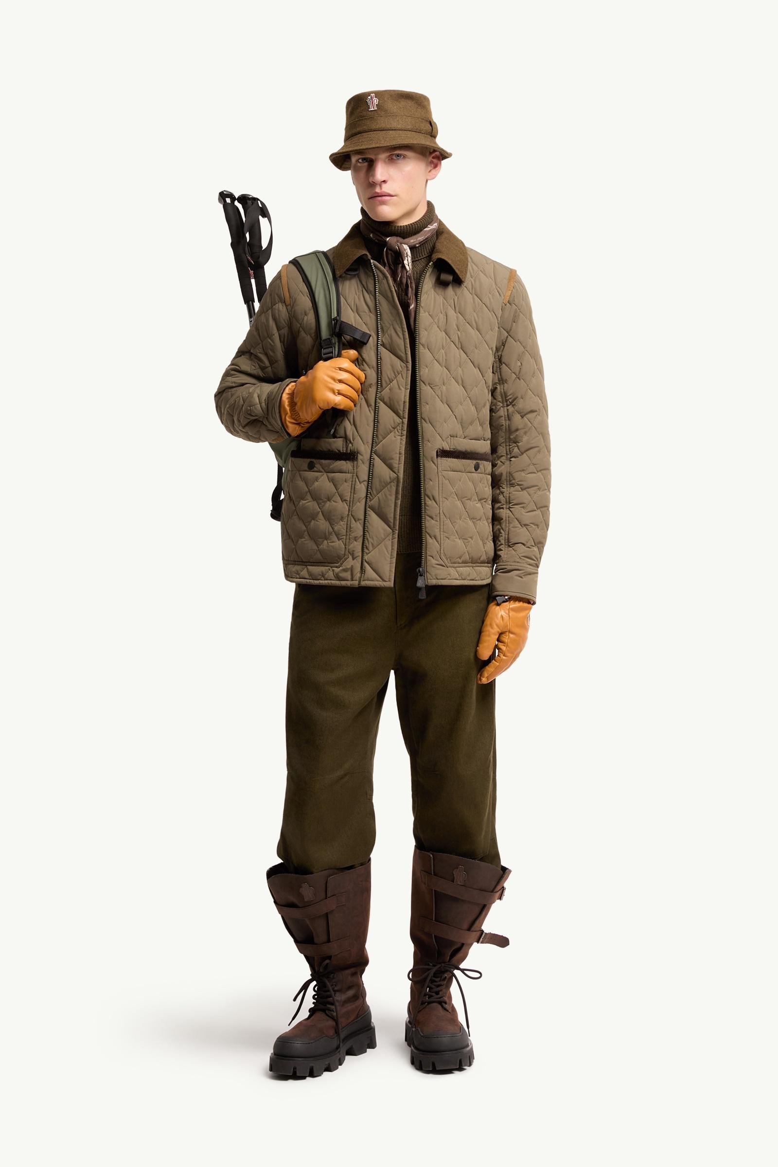 Soleil Corduroy and Loden Trimmed Down Shirt Jacket