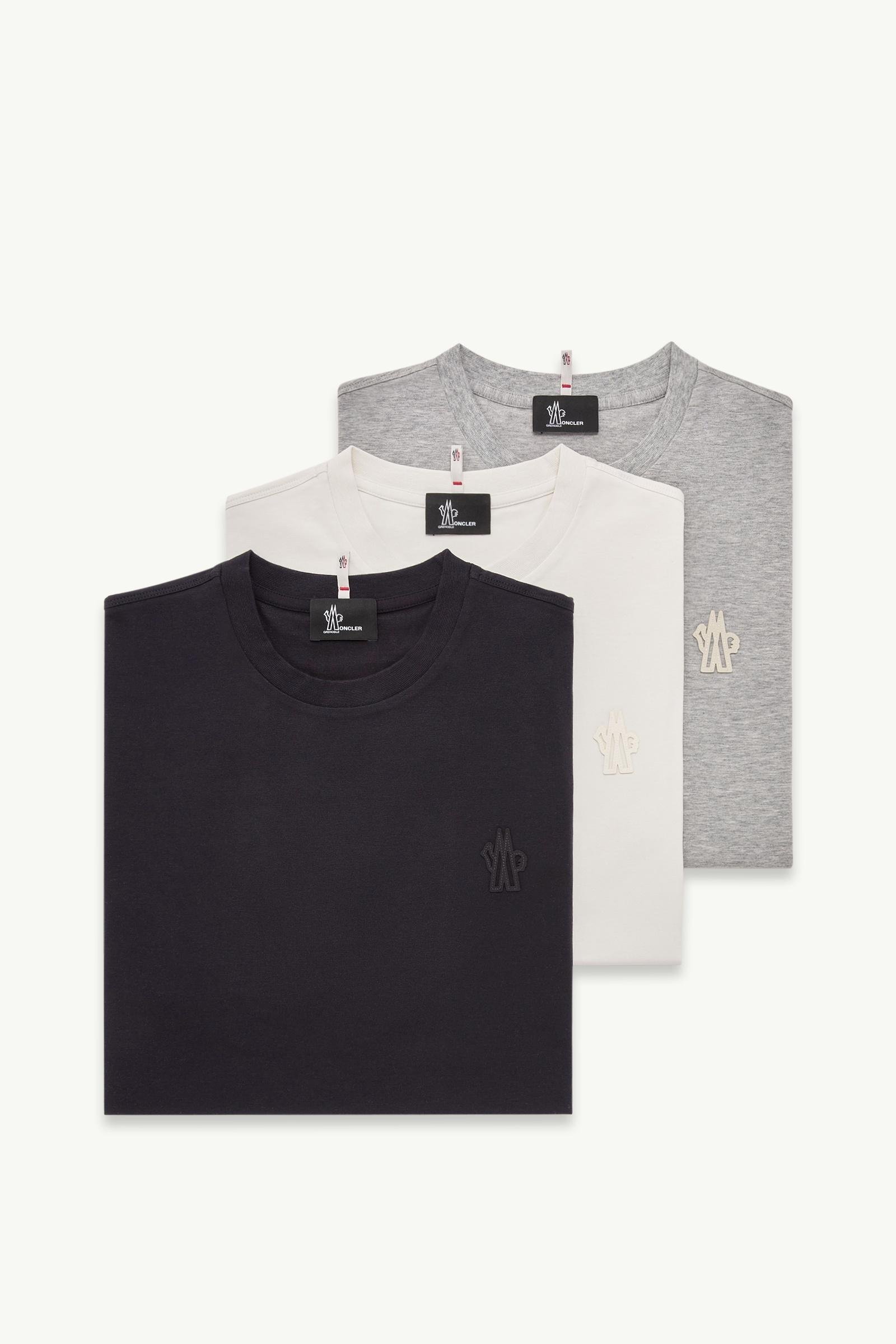 Logo Patch Cotton Blend T-Shirt (Three Pack) - 图片 3