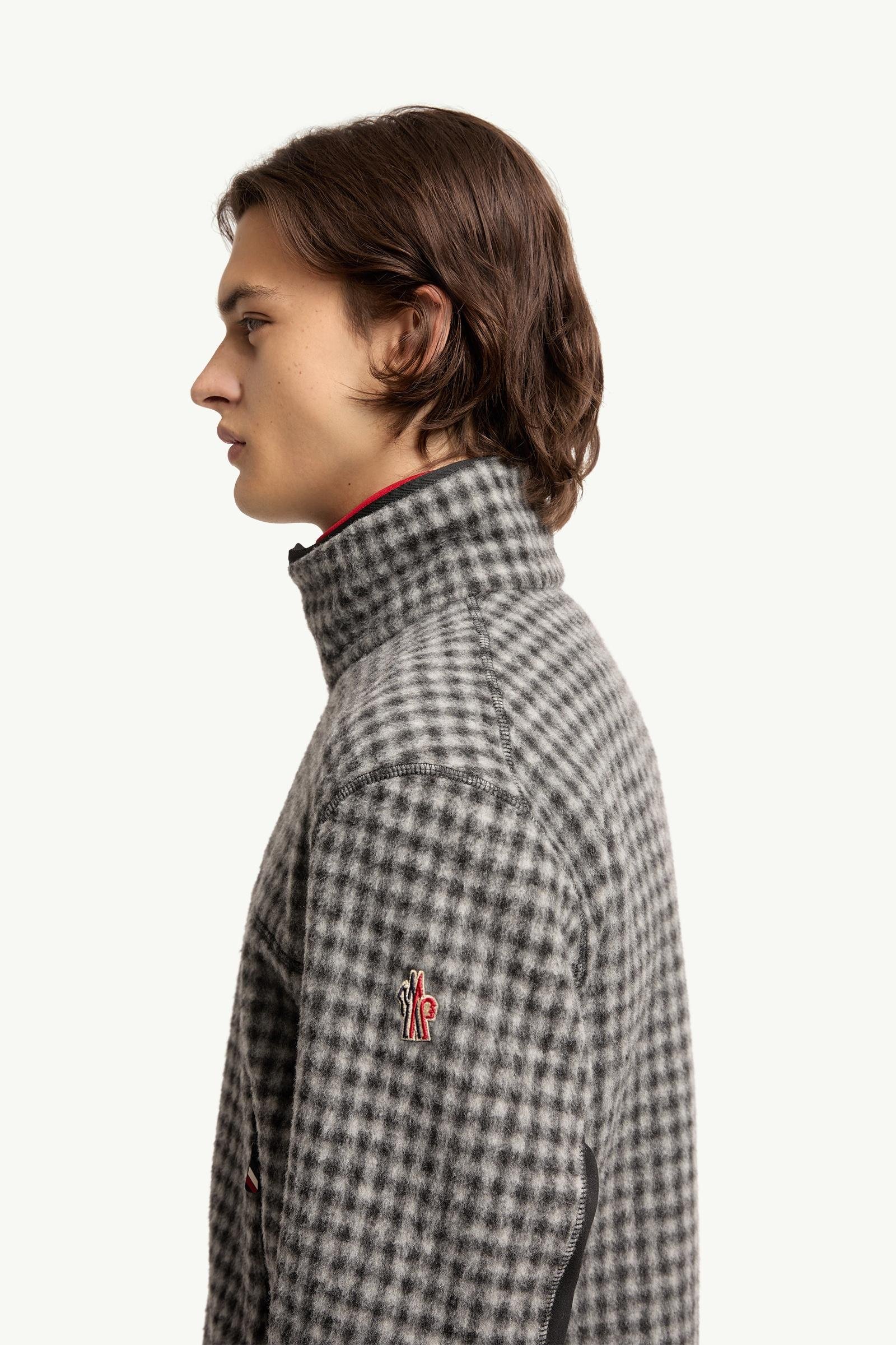 Alternative view of Wool Blend Vichy Zip-Up Sweatshirt