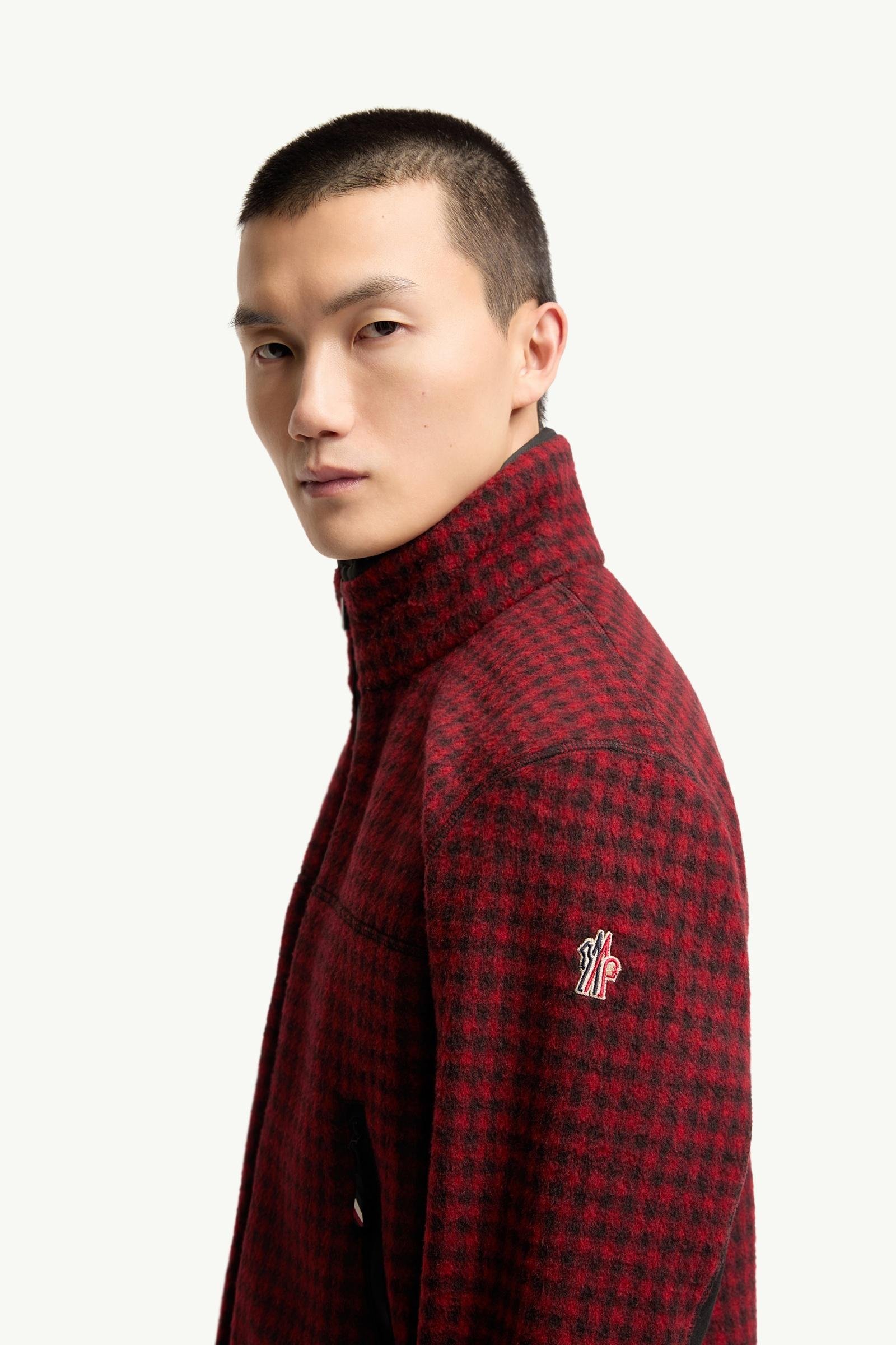 Alternative view of Wool Blend Vichy Zip-Up Sweatshirt