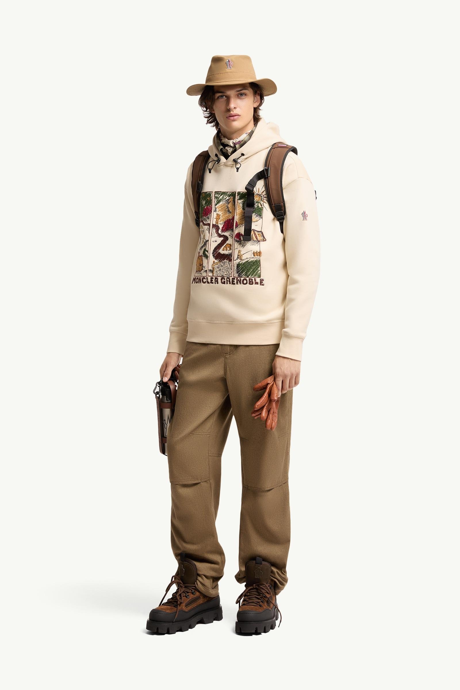 Mountain Landscape Print Cotton Blend Hoodie