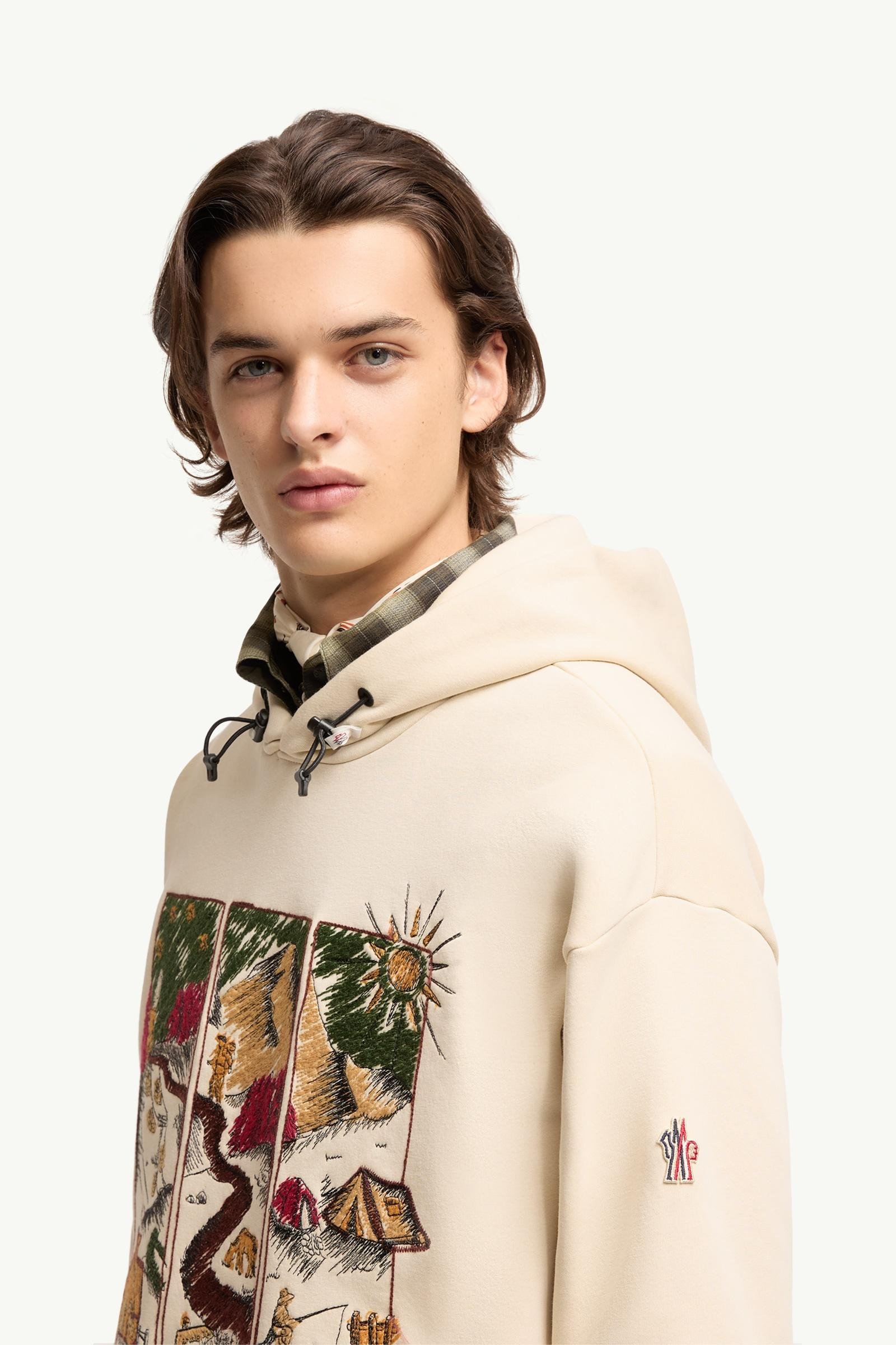 Alternative view of Mountain Landscape Print Cotton Blend Hoodie