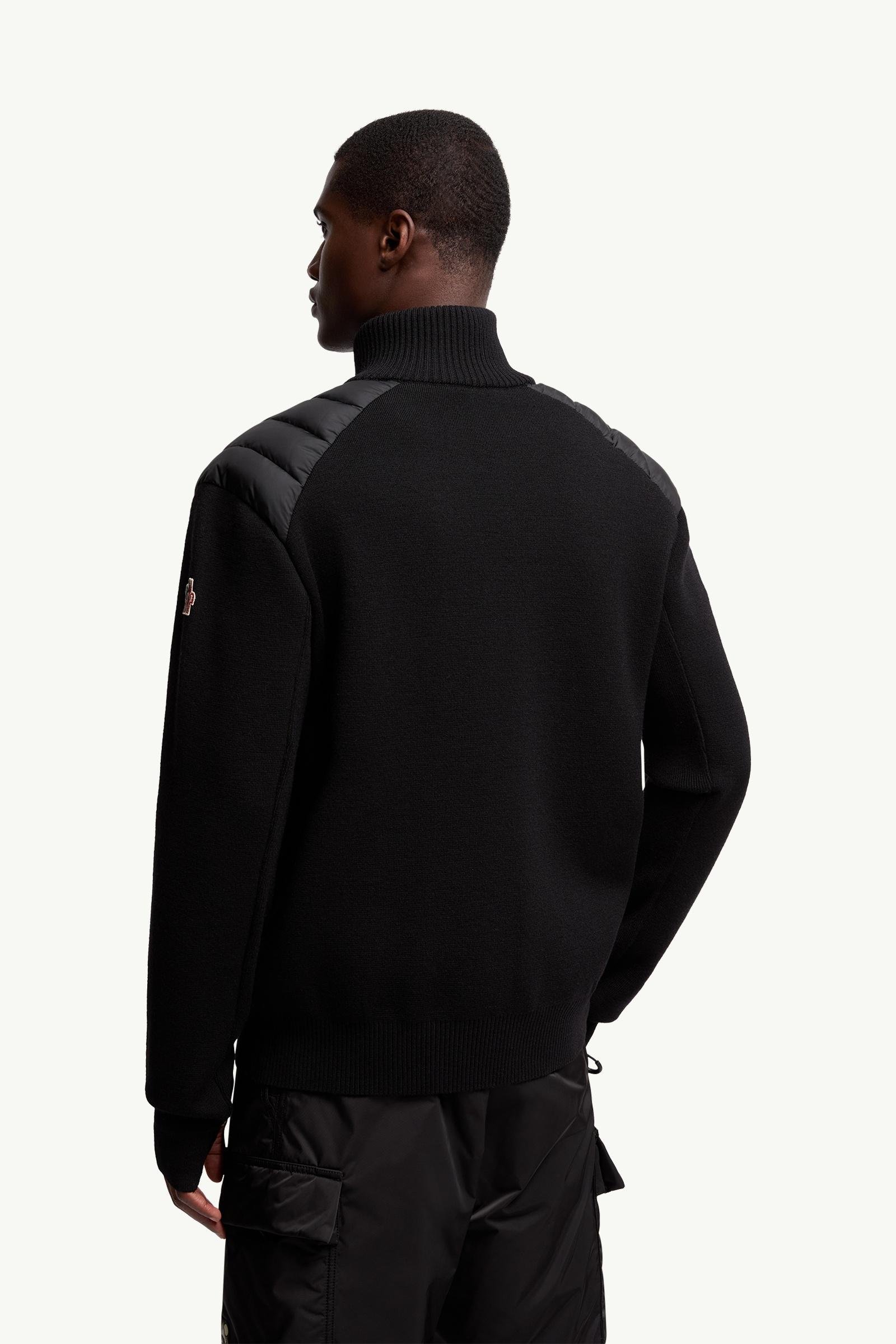 Wool Blend Padded Zip-Up Cardigan - 图片 5