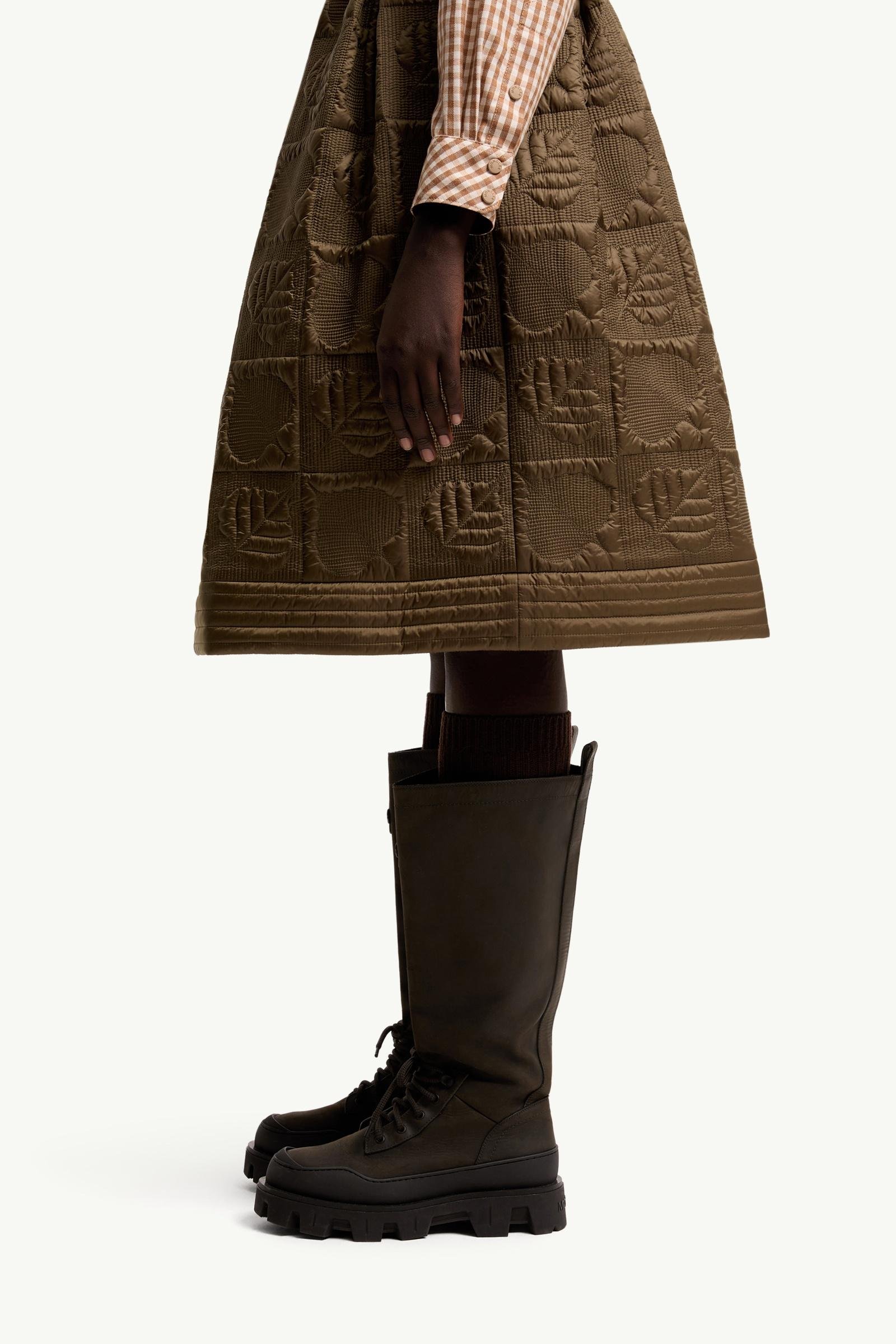 Alternative view of Leaf-Quilted Padded A-Line Skirt