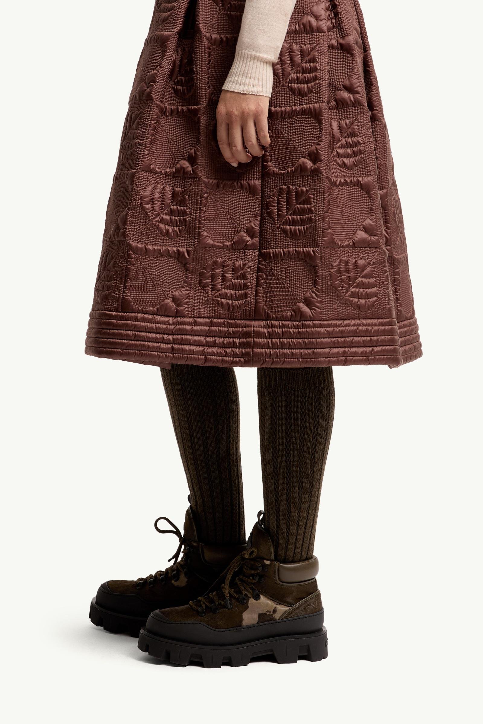 Alternative view of Leaf-Quilted Padded A-Line Skirt