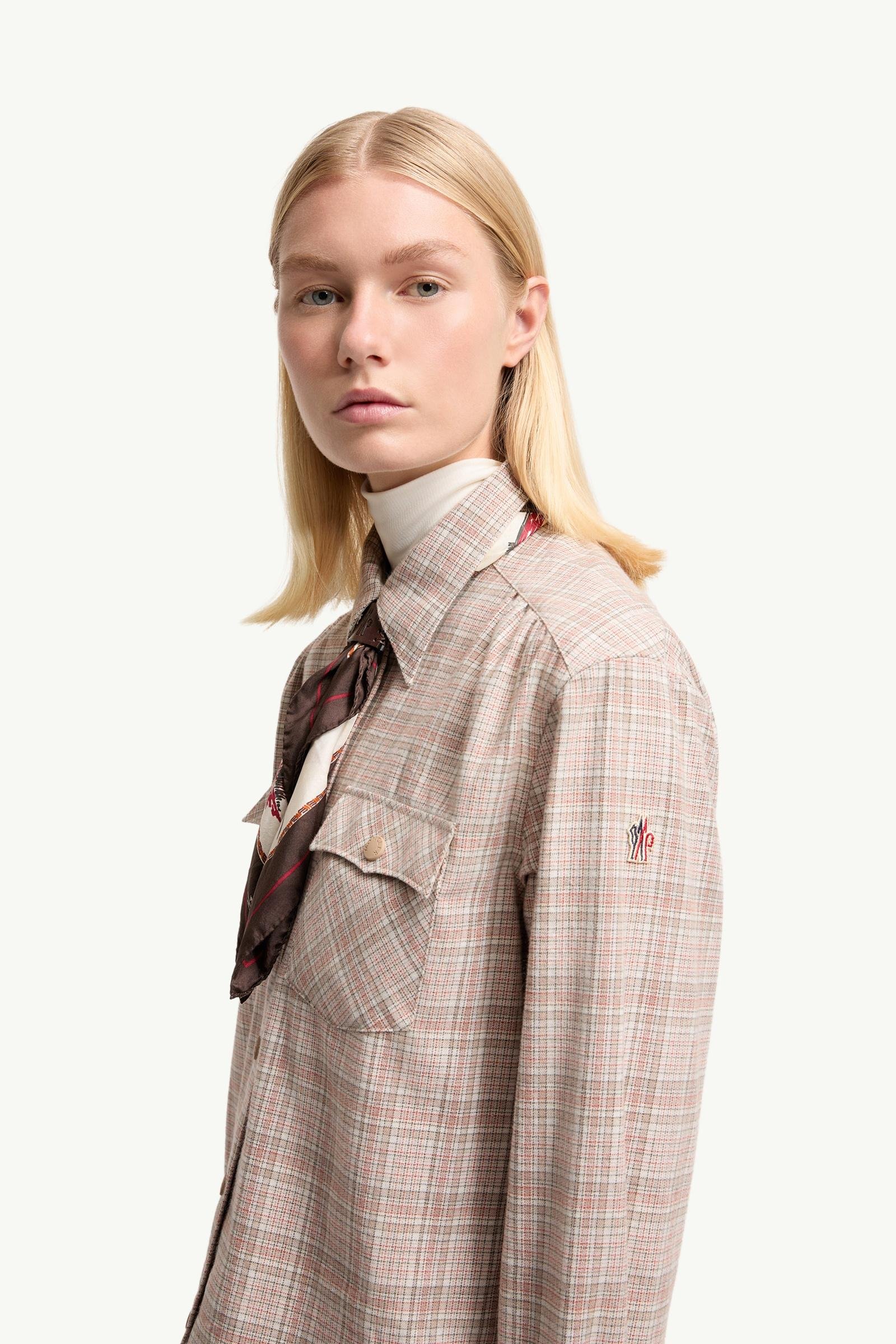 Alternative view of Check Cotton Blend Long Sleeve Shirt