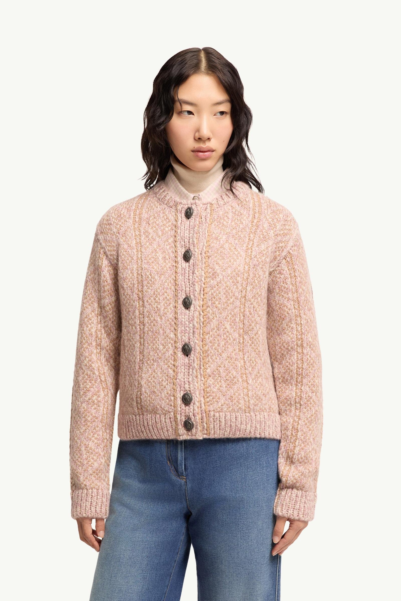 Argyle Jacquard Alpaca & Wool Blend Cardigan - 图片 4