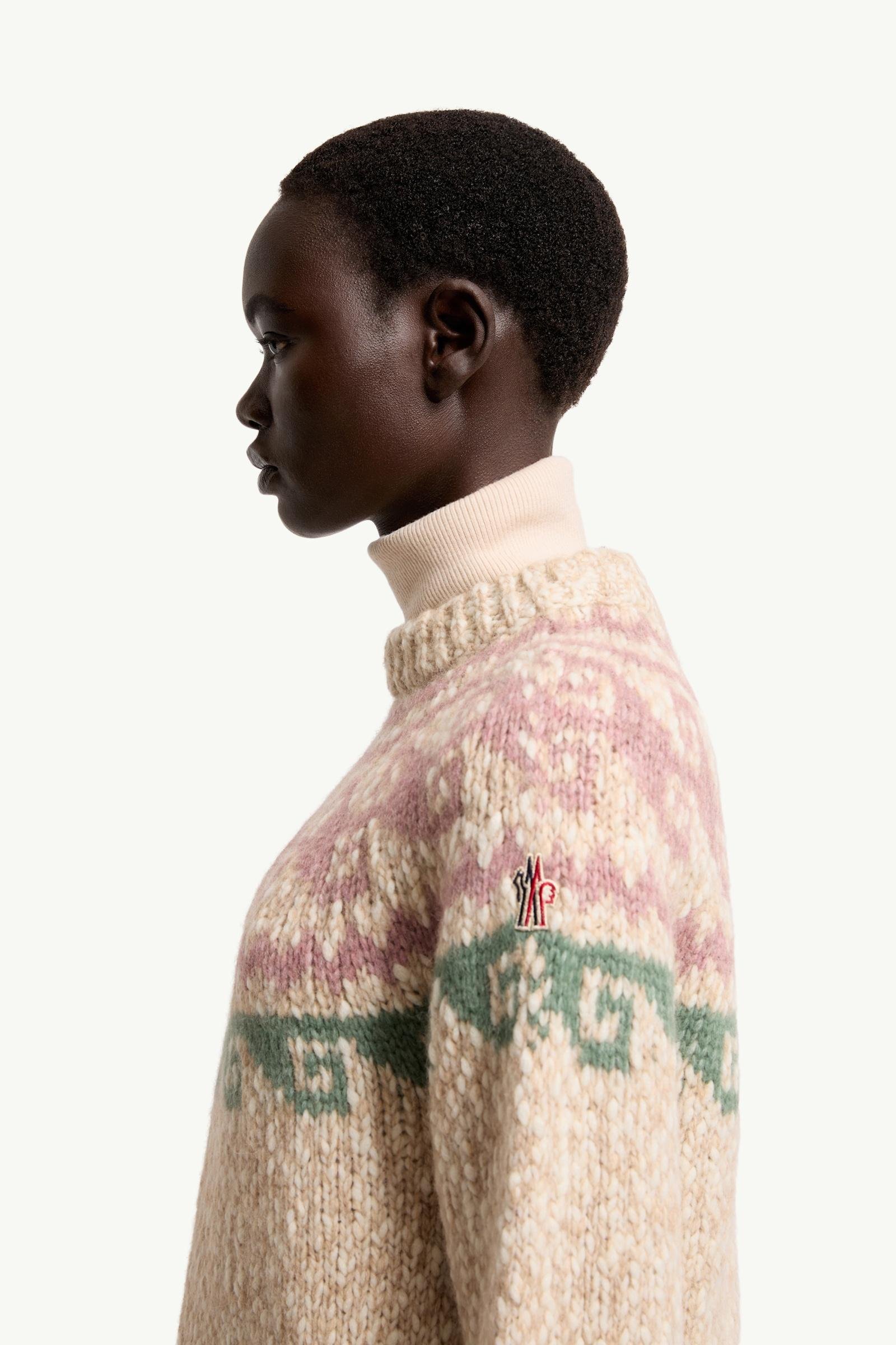 Alternative view of Geometric Jacquard Wool Blend Jumper