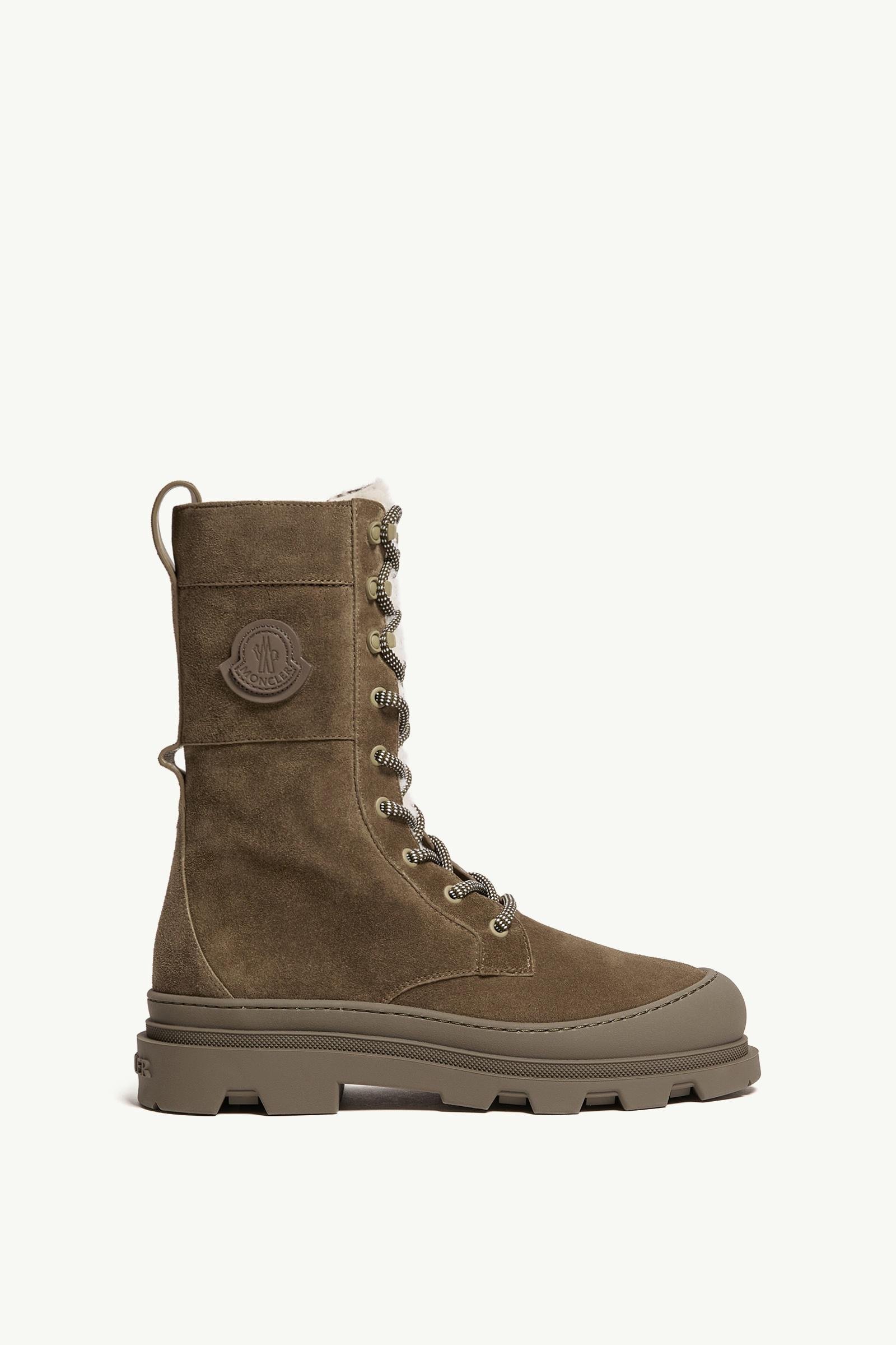 Vera High Suede & Shearling Lace-Up Boots